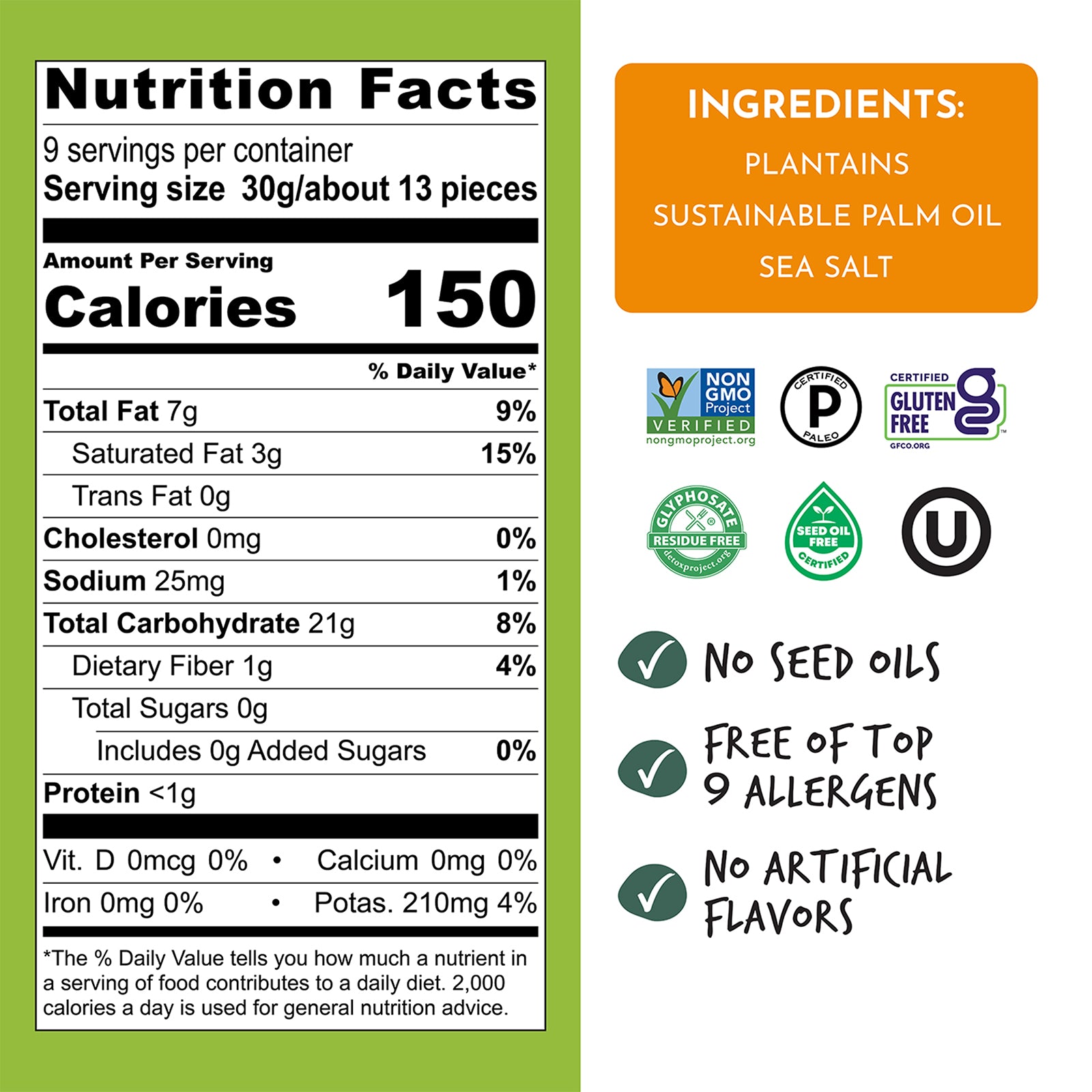 Artisan Tropic Sea Salt Plantain Strips (10 Ounce)