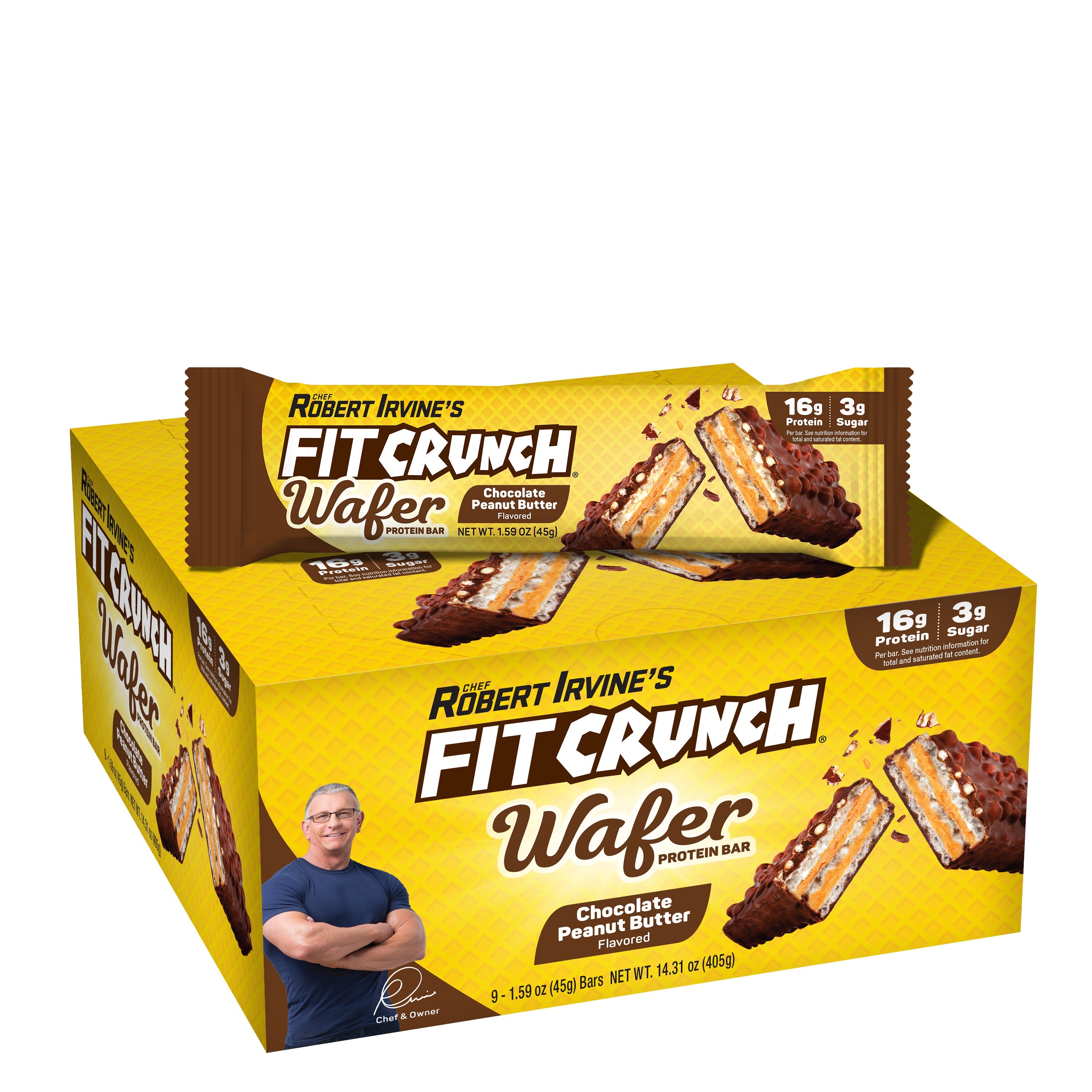 Fit Crunch Protein Wafer Bars - Chocolate Peanut Butter (9 Count)
