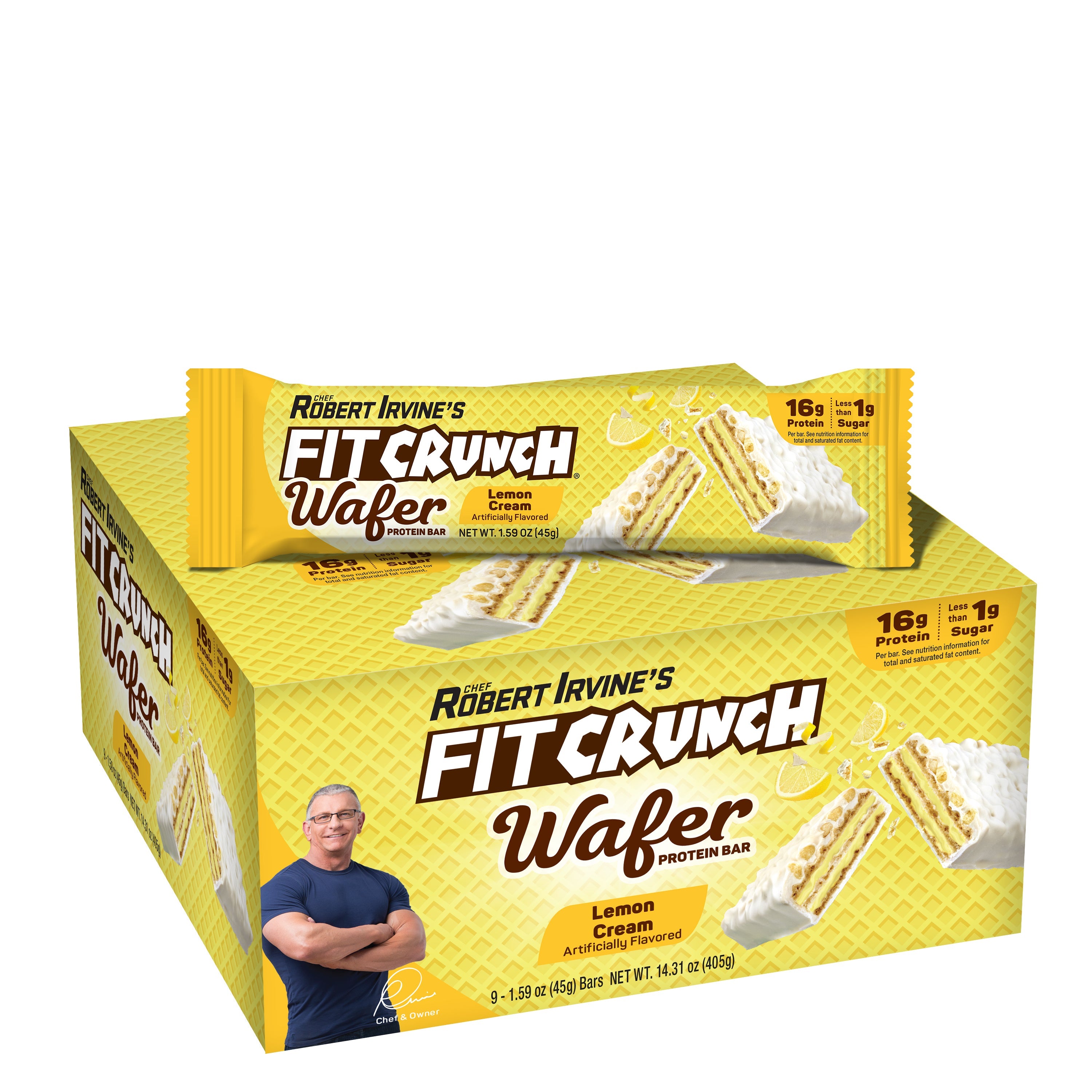 Fit Crunch Protein Wafer Bars - Lemon Cream (9 Count)