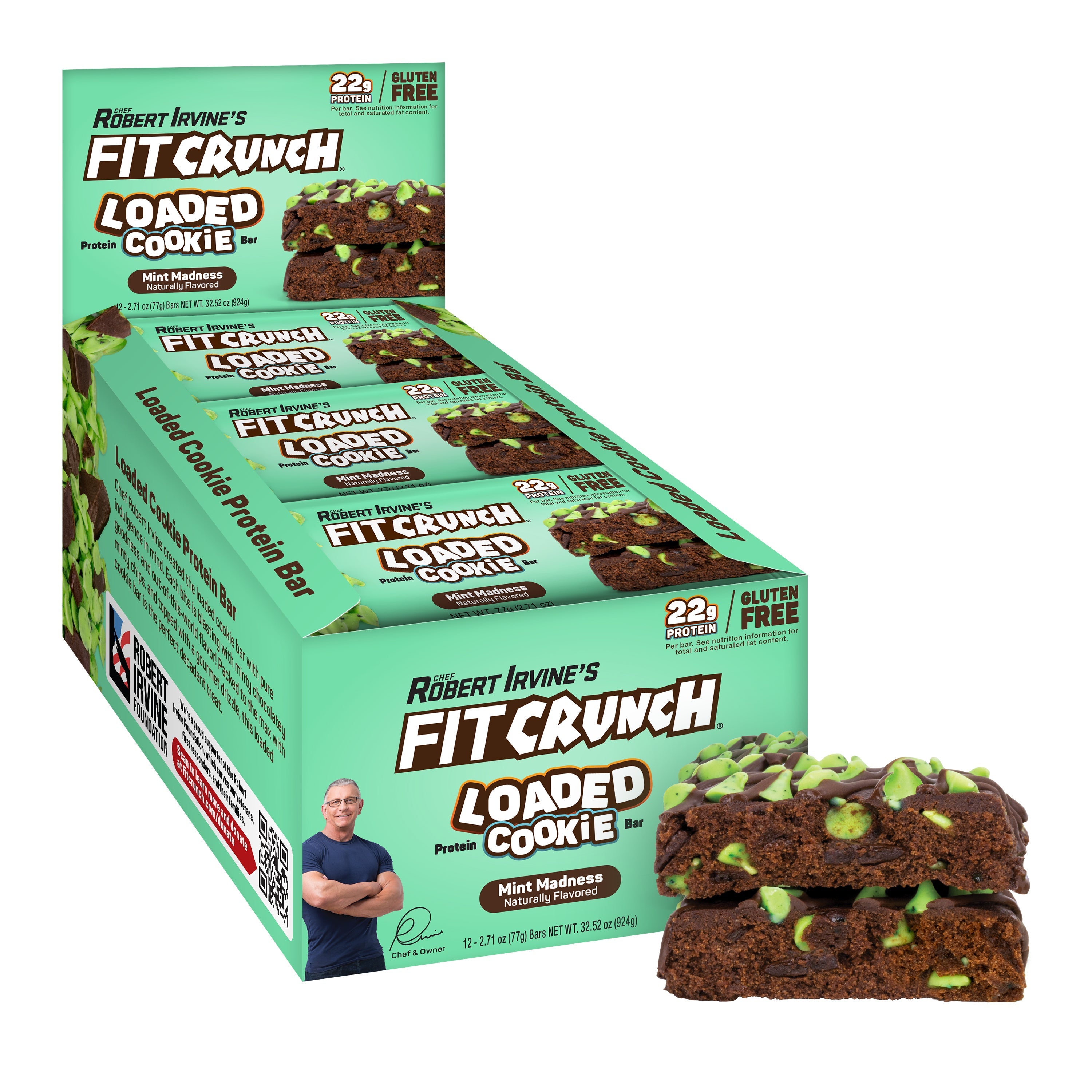 Fit Crunch Loaded Cookie Bars - Mint Madness (12 Count)