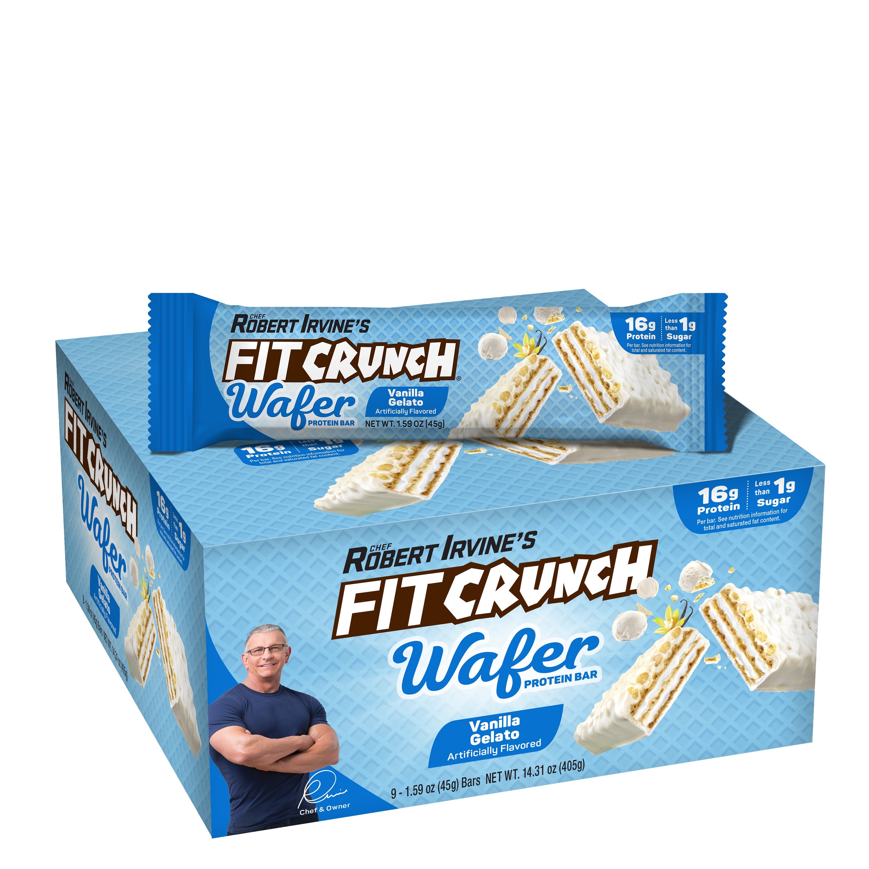 Fit Crunch Protein Wafer Bars - Vanilla Gelato (9 Count)