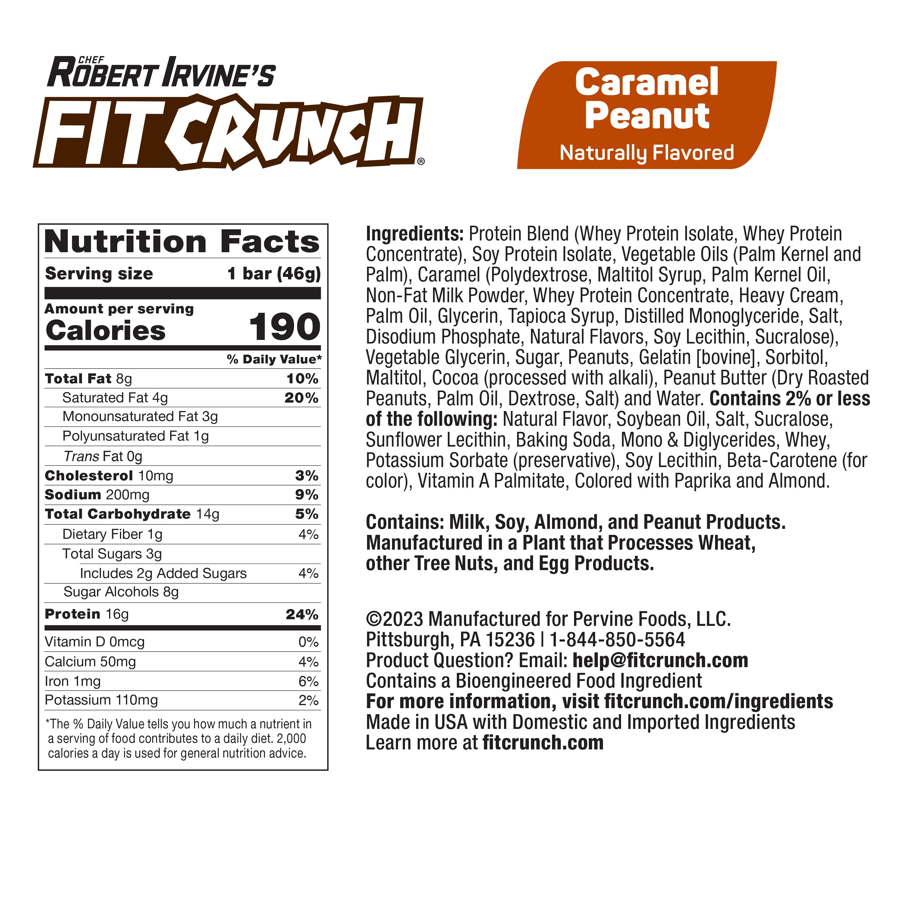 Fit Crunch Protein Bars - Caramel Peanut (9 Count)