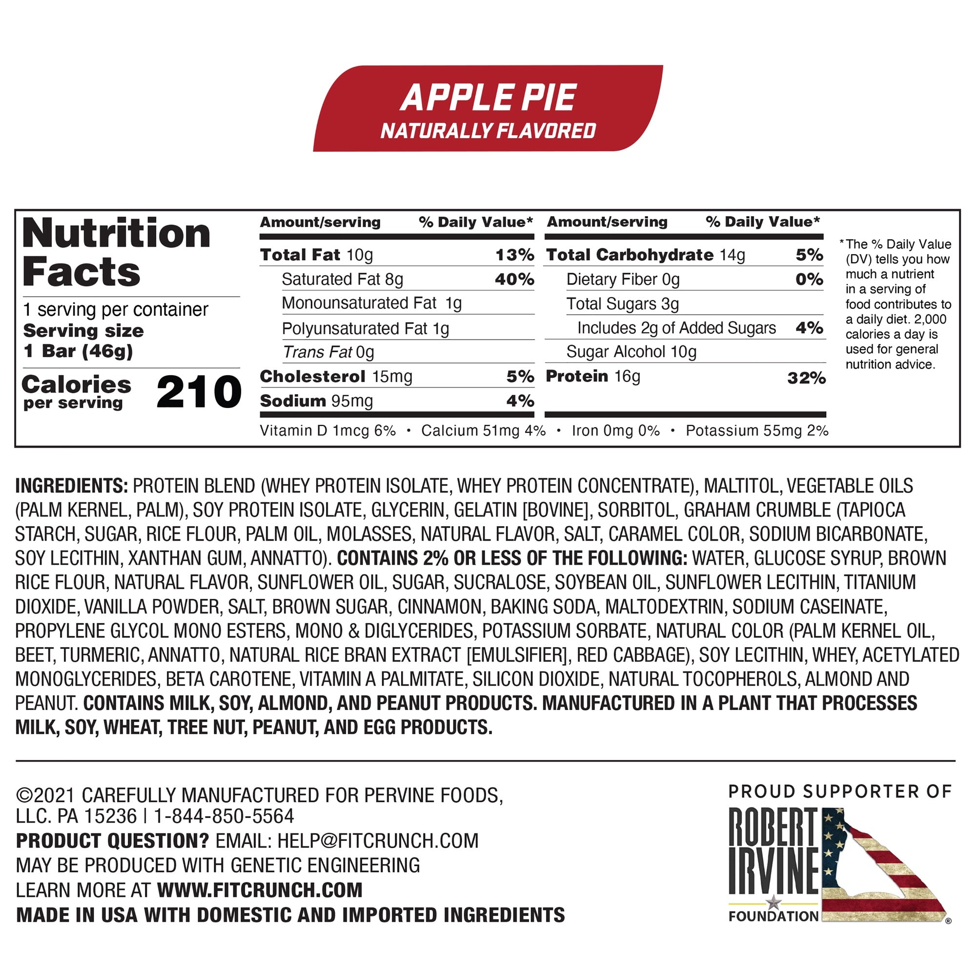 Fit Crunch Protein Bars - Apple Pie (9 Count)