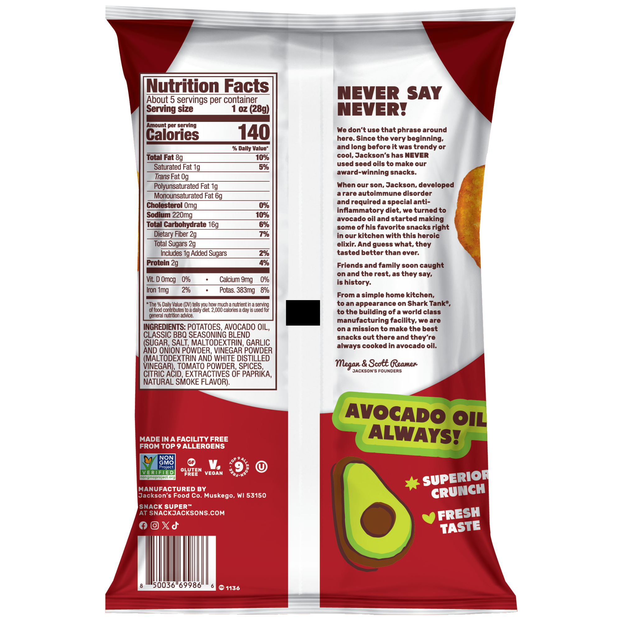 Jackson's Kettle Cooked Barbecue Potato Chips