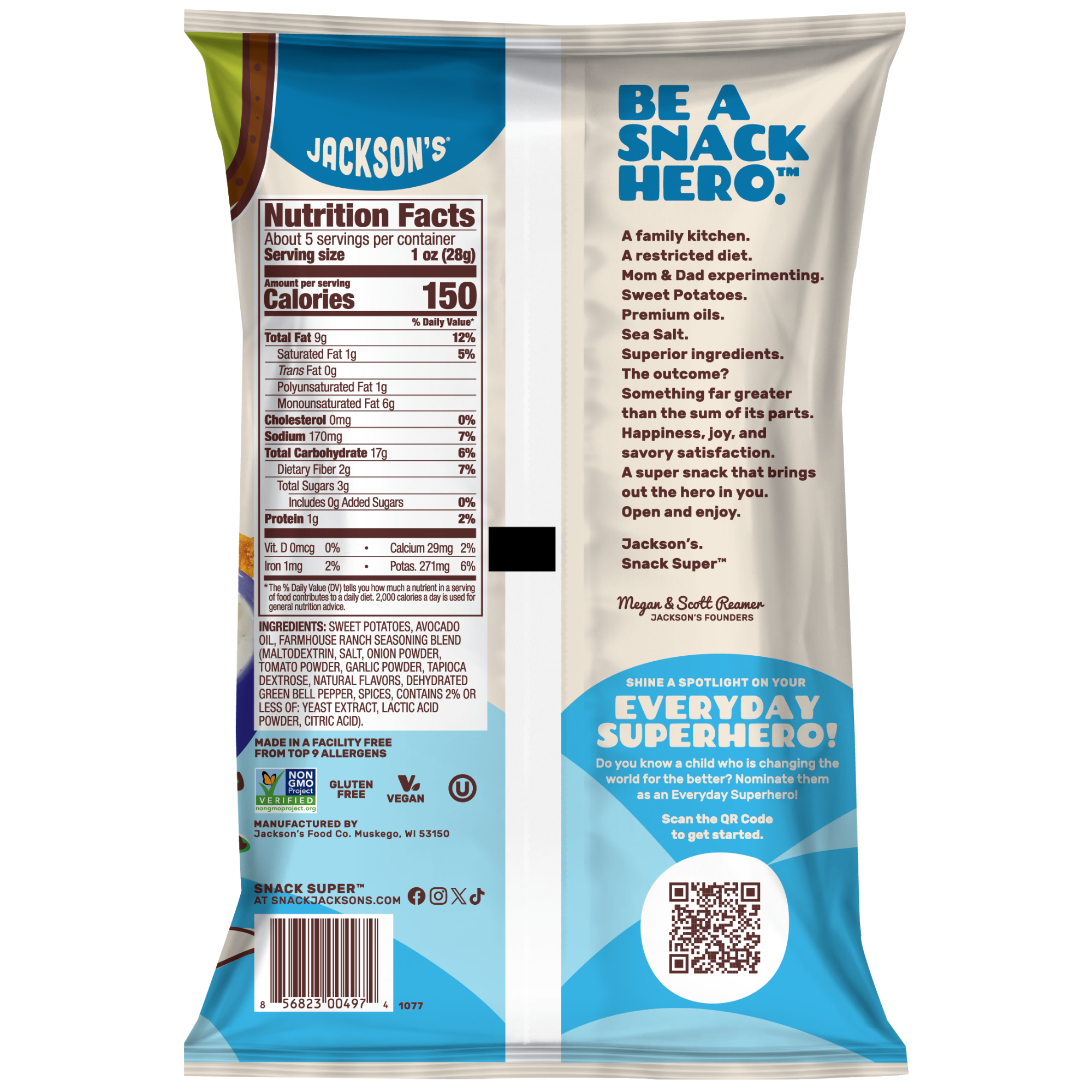 Jackson's Farmhouse Ranch Sweet Potato Chips