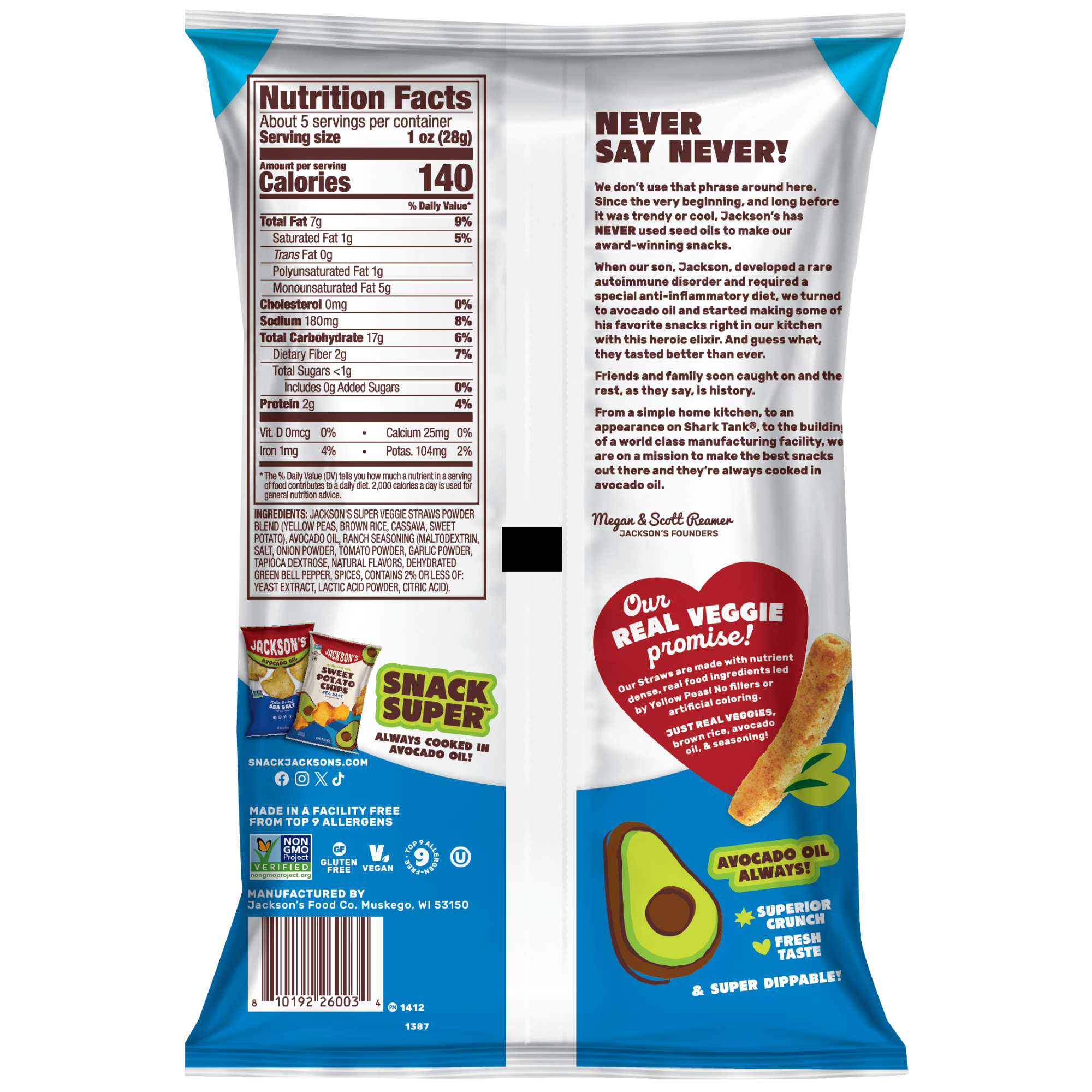 Jackson's Ranch Super Veggie Straws