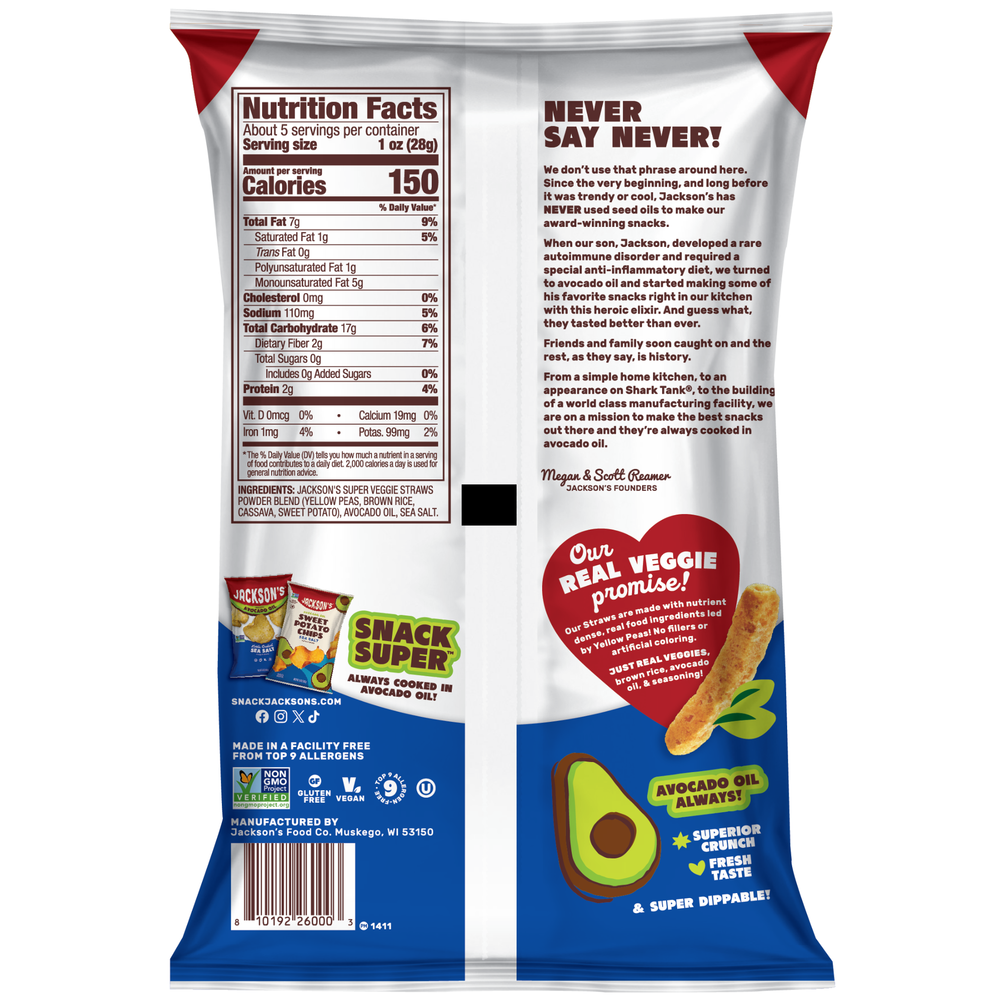 Jackson's Sea Salt Super Veggie Straws