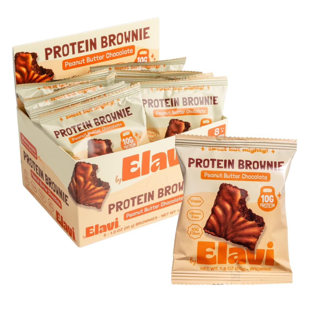 Elavi Peanut Butter Chocolate Protein Brownie (8 Count)