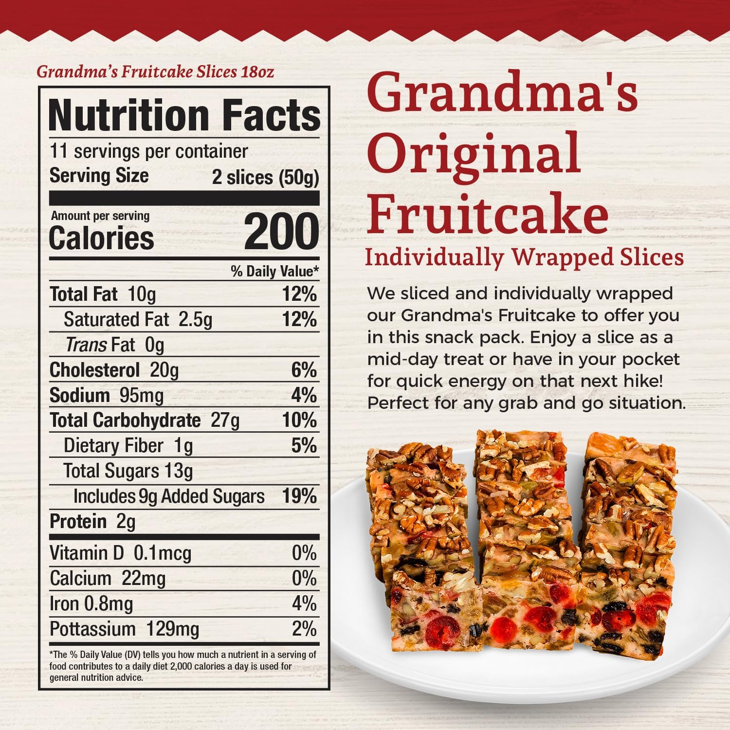 Beatrice Bakery Co Grandma's Original Fruitcake Slices (22 Slices)