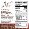 Asher's Individually Wrapped Milk Chocolate Pretzels 18 Count
