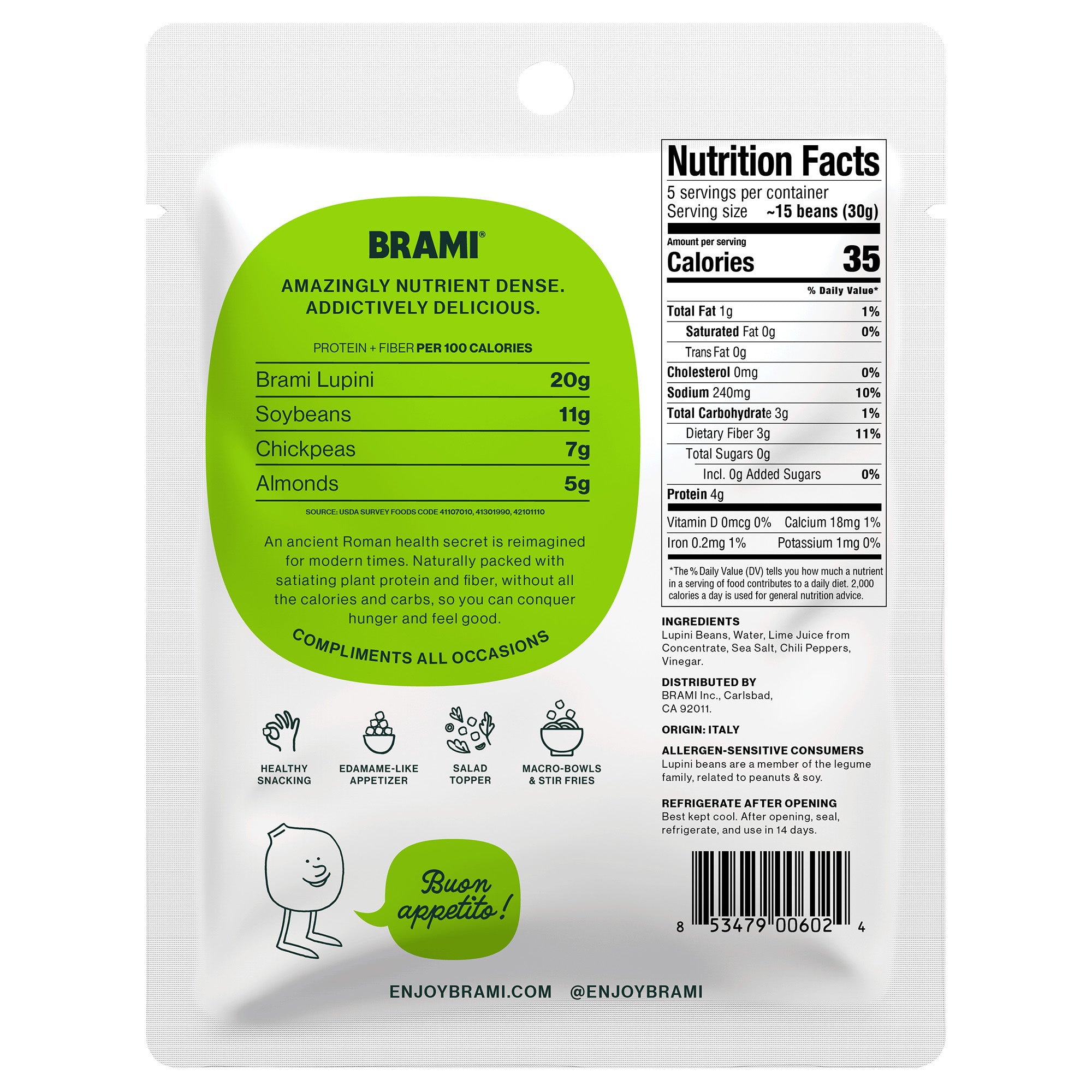 Brami Chili and Lime Lupini Beans