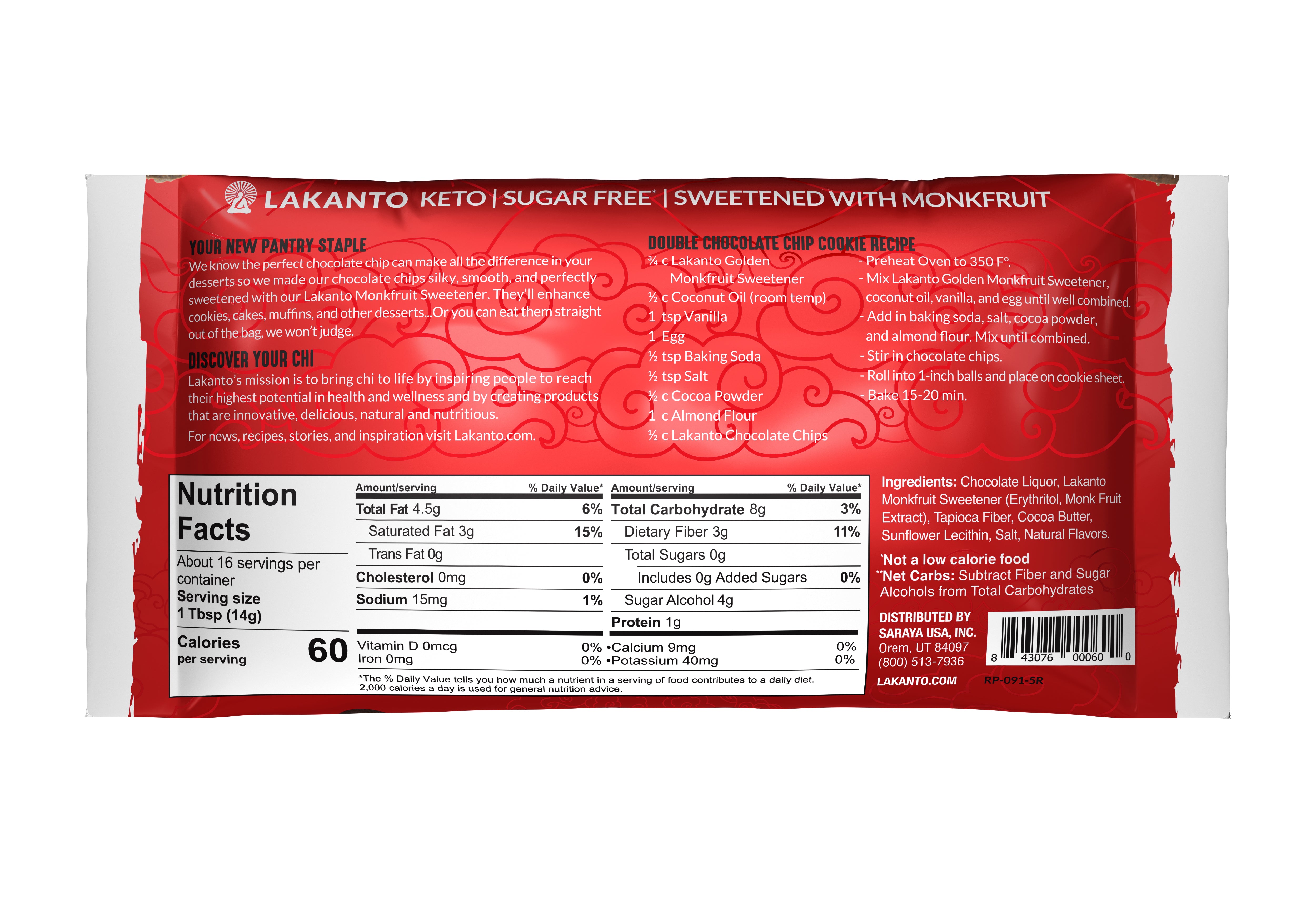 Lakanto Sugar Free Chocolate Chips