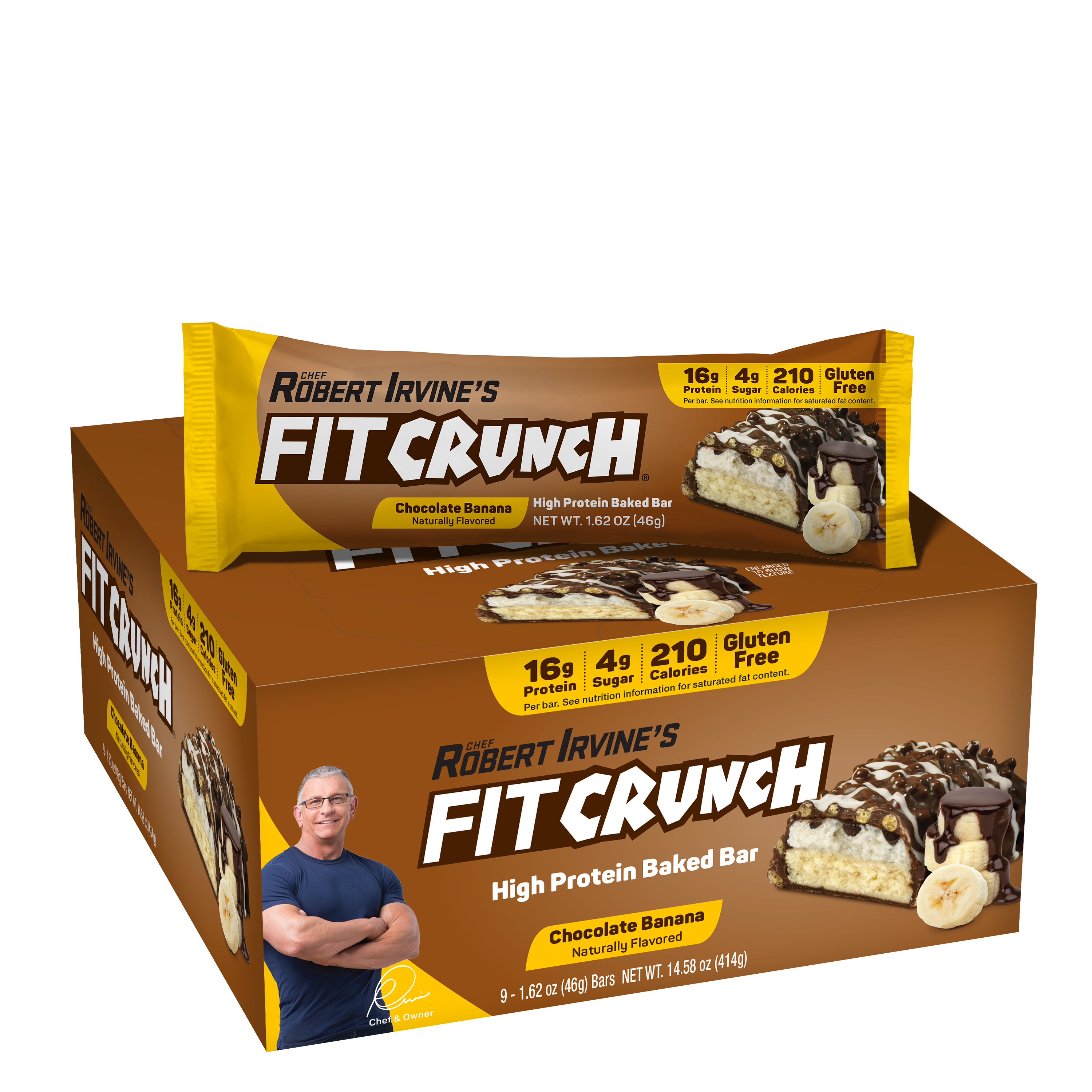 Fit Crunch Protein Bars - Chocolate Banana (9 Count)