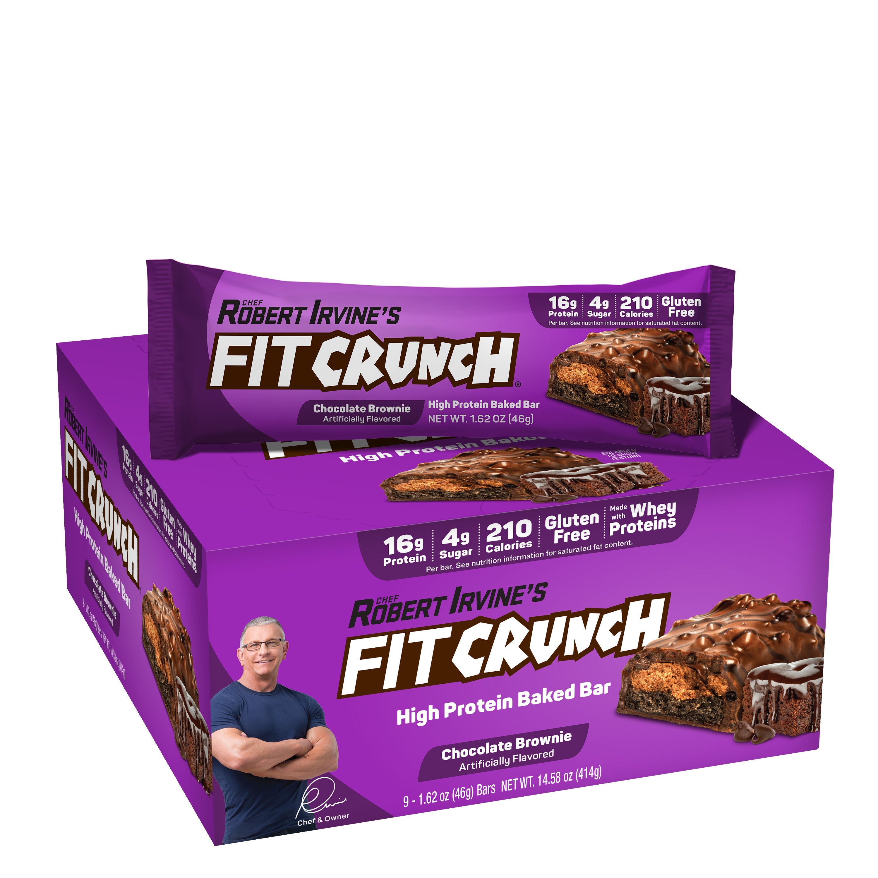 Fit Crunch Protein Bars - Chocolate Brownie (9 Count)