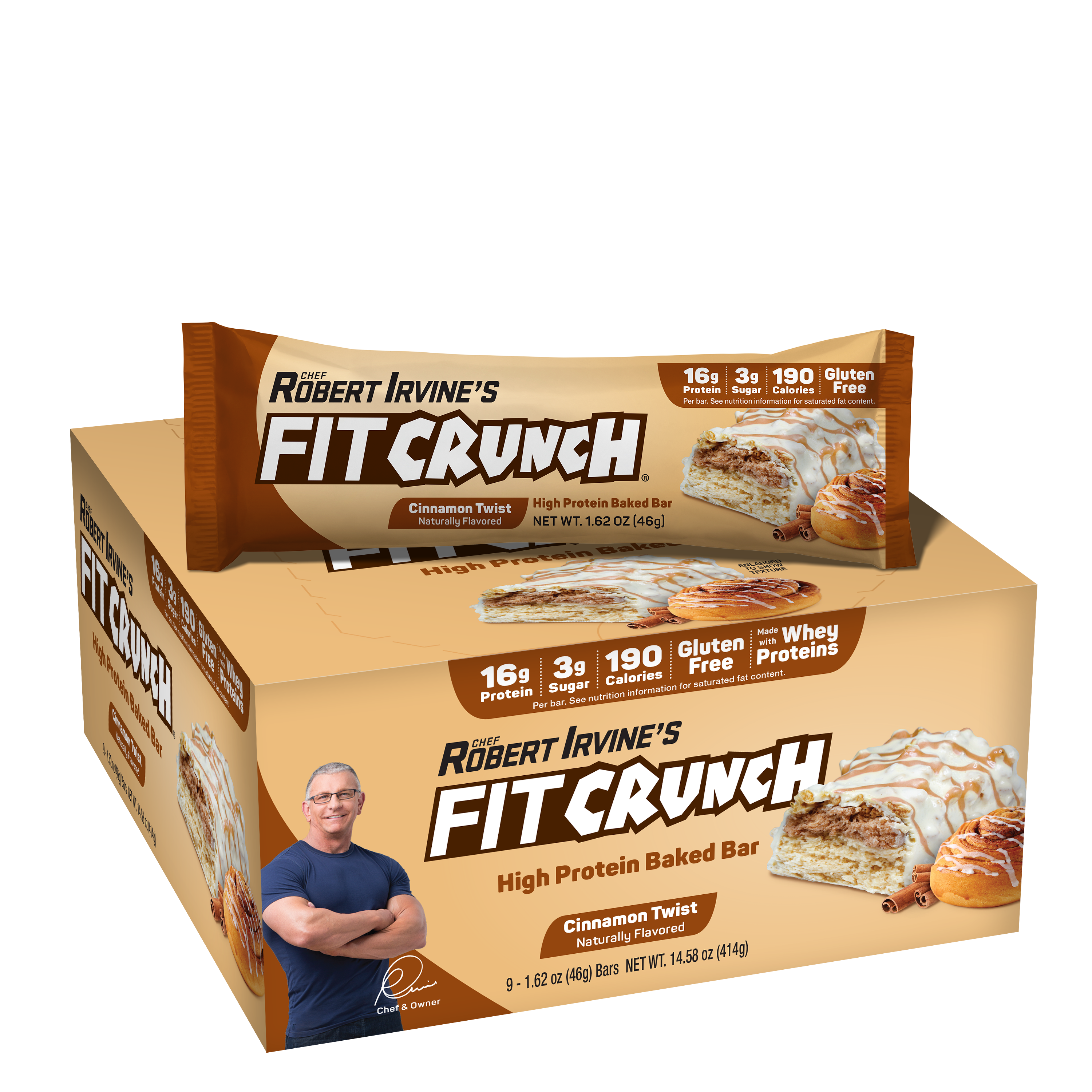 Fit Crunch Protein Bars - Cinnamon Twist (9 Count)