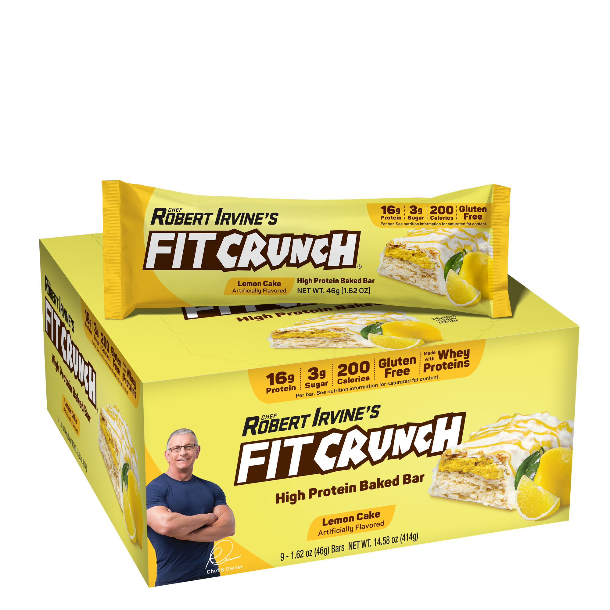 Fit Crunch Protein Bars - Lemon Cake (9 Count)