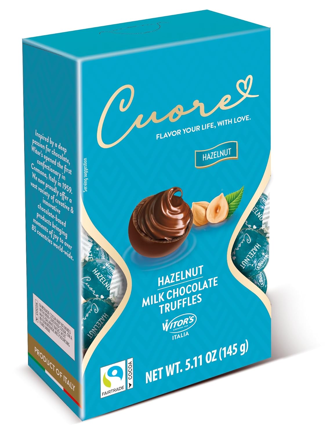 Witor's Hazelnut Chocolates Cuore Chocolate Truffles