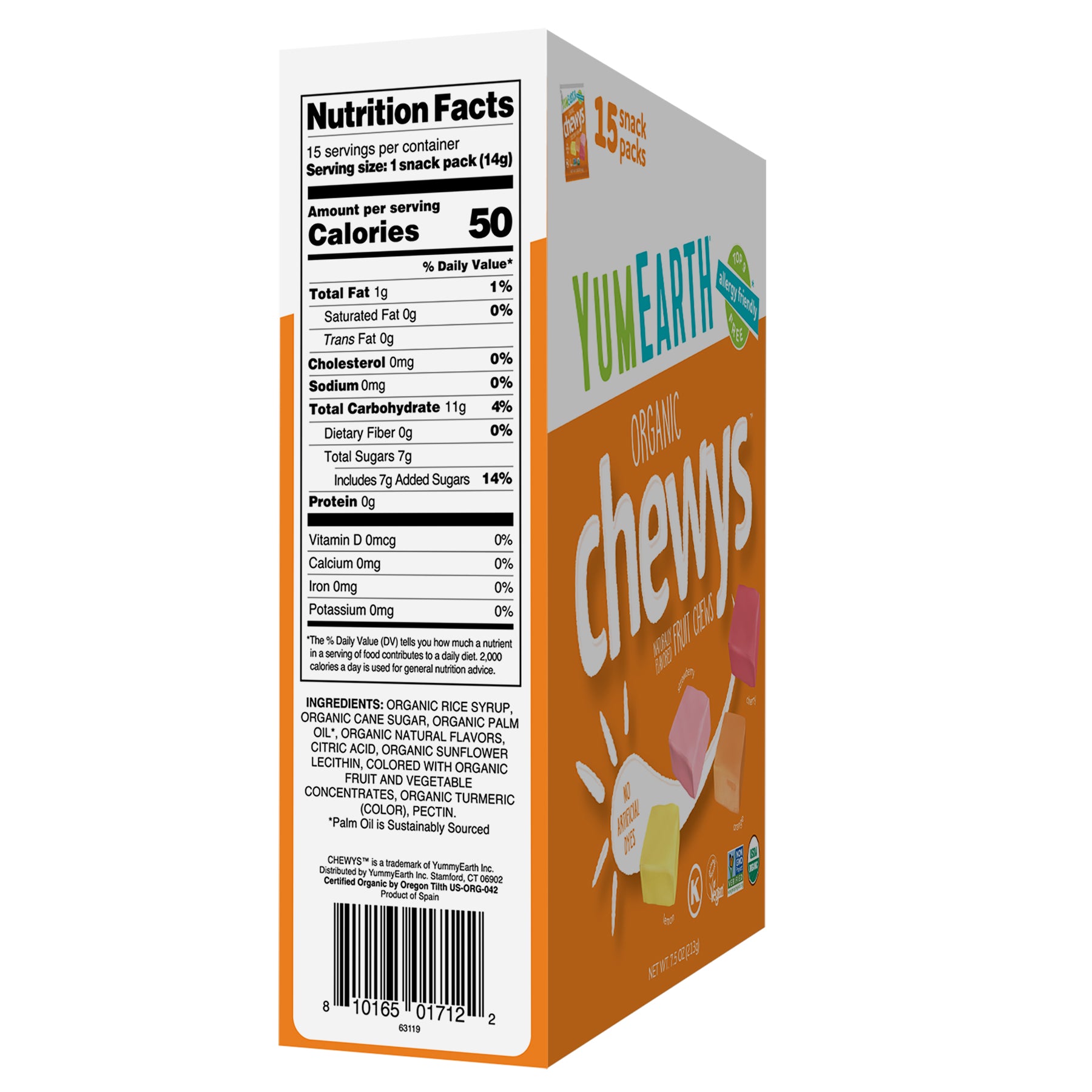 YumEarth Organic Chewys Snack Packs (15 Count)