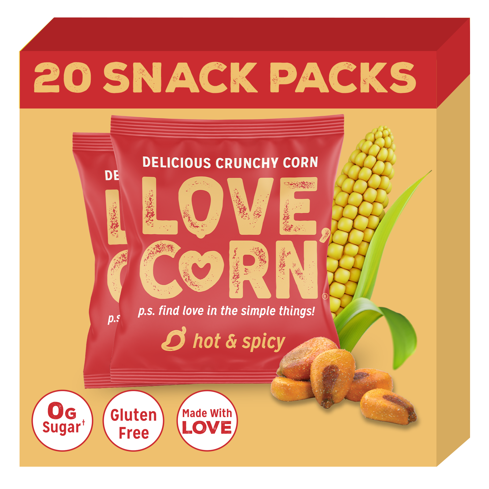 Love Corn Hot & Spicy Crunchy Corn 20ct