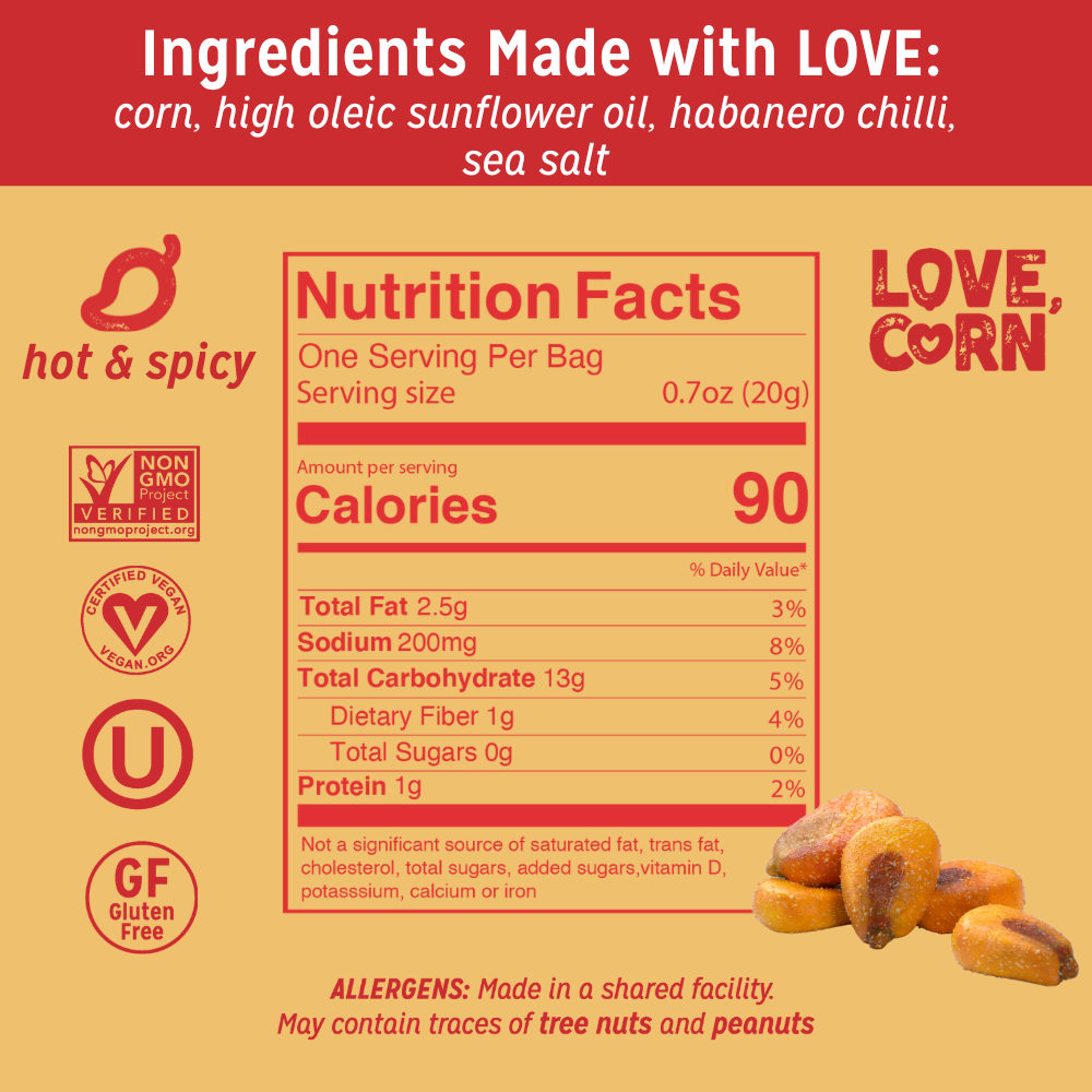 Love Corn Hot & Spicy Crunchy Corn 20ct