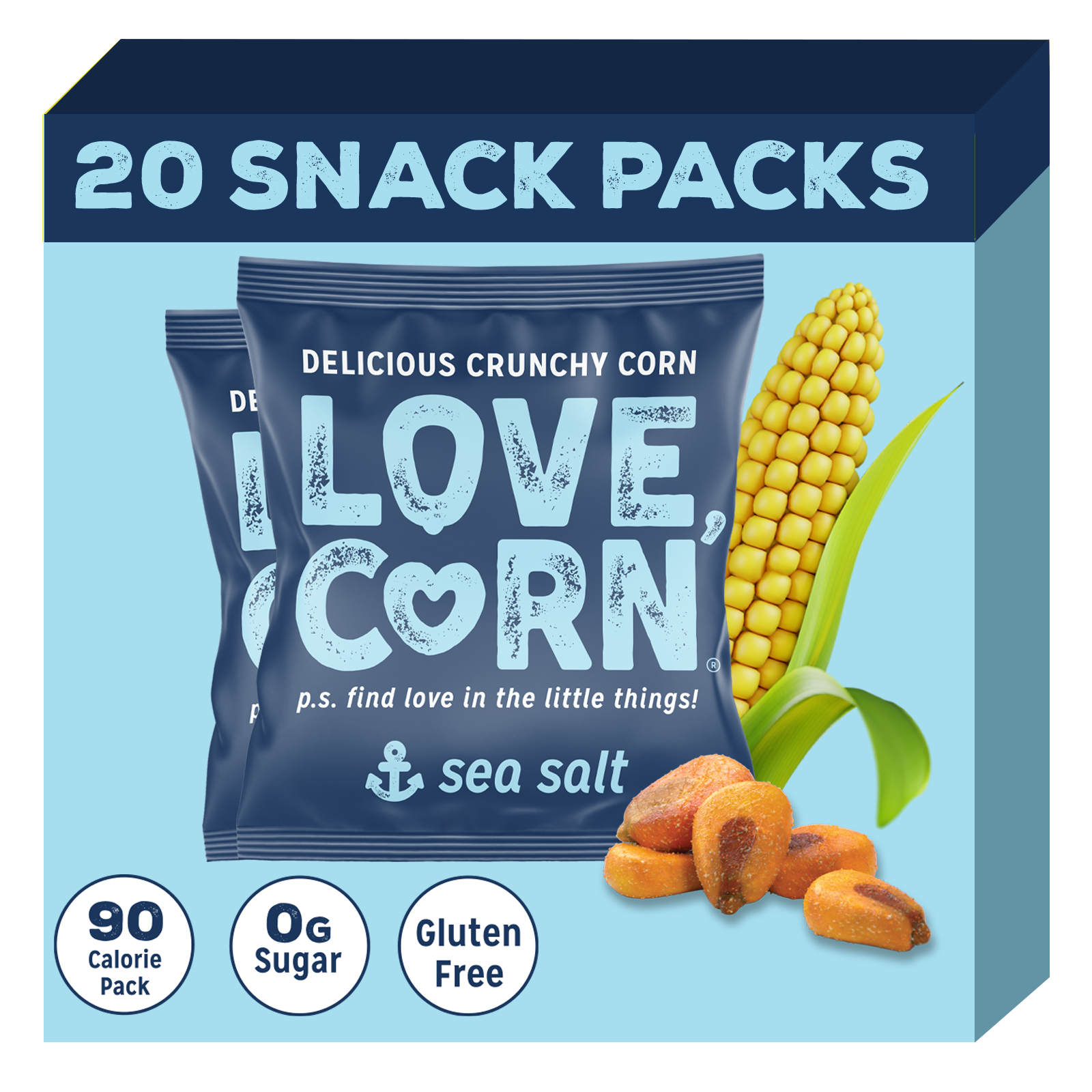Love Corn Sea Salt Crunchy Corn 20ct