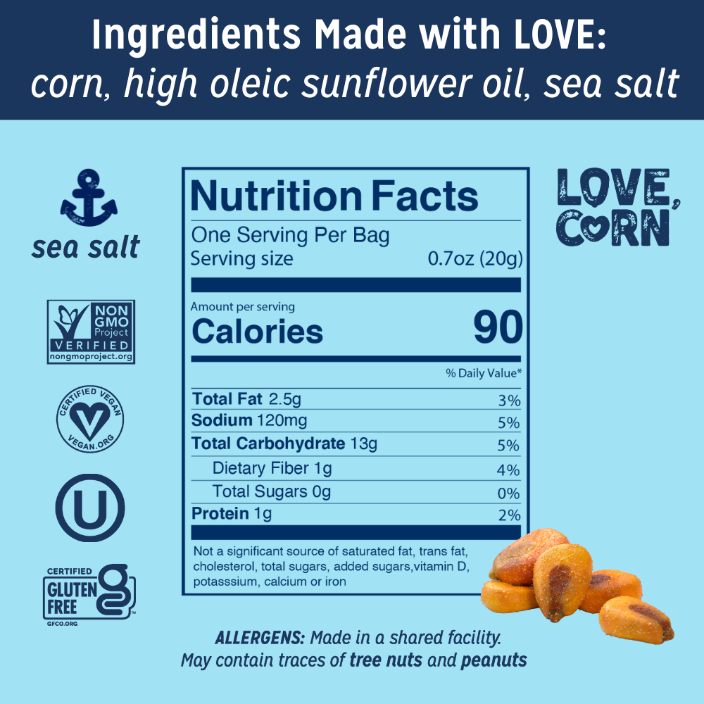 Love Corn Sea Salt Crunchy Corn 20ct