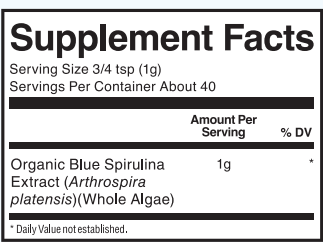 KOS Luminous Blue Spirulina Powder