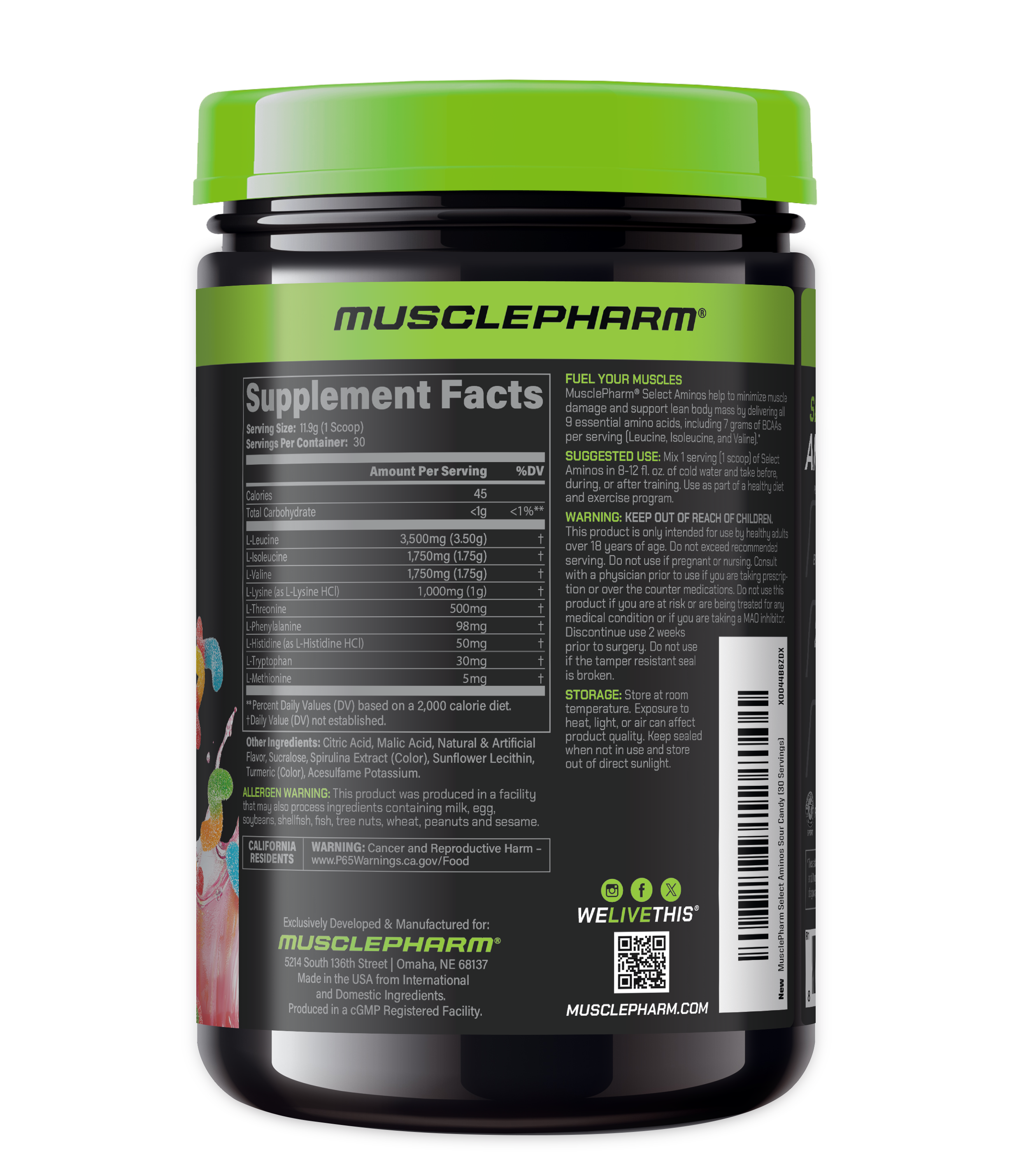 MusclePharm Select Aminos - Sour Candy