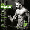 MP Combat - 140 Calories; 6g Total Carbs; 5g Sugar; 25g Protein per serving