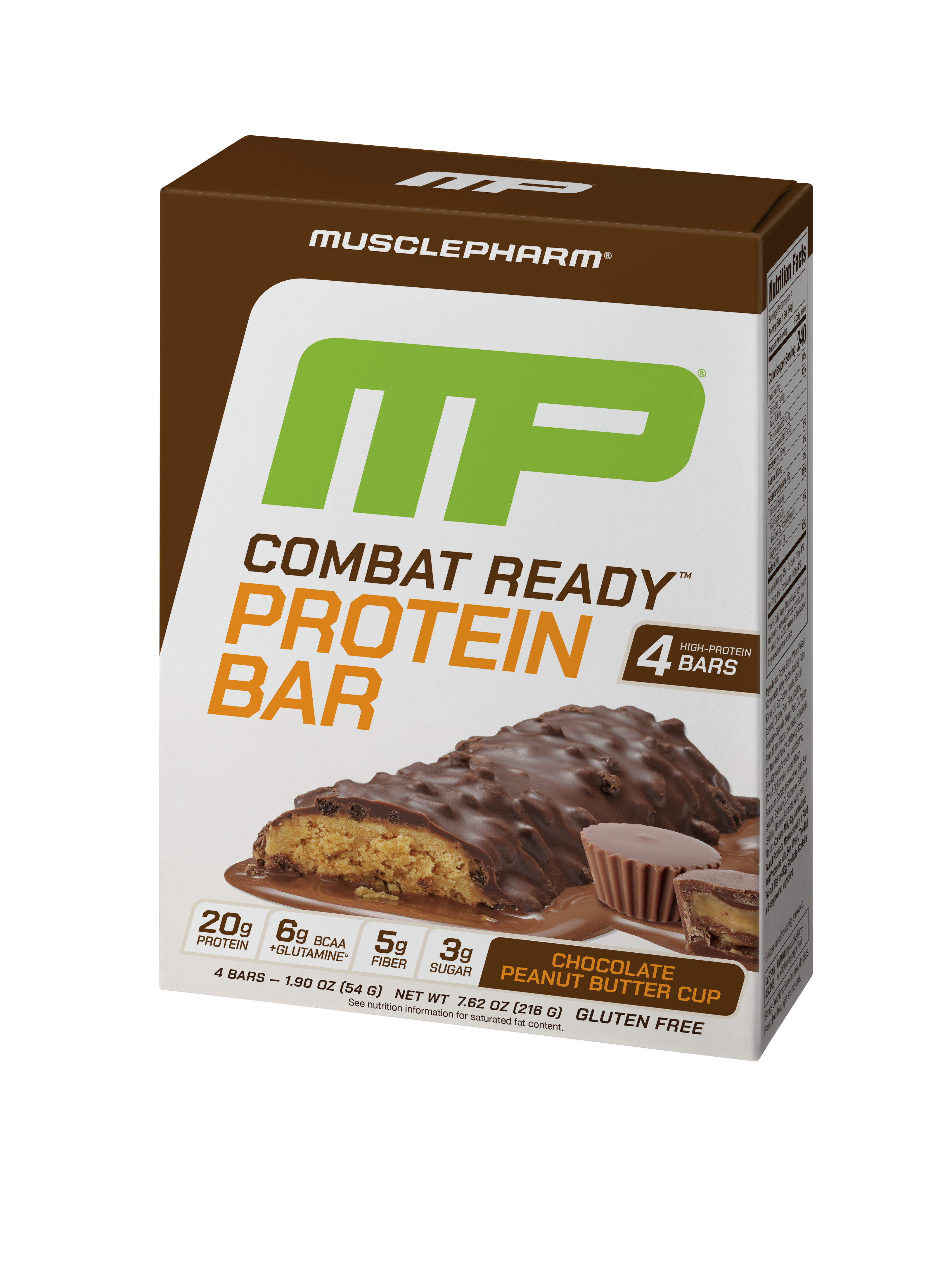 MusclePharm Combat Ready Protein Bar 4pk - Chocolate Peanut Butter Cup