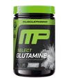MusclePharm Select Glutamine supplement container on a white background