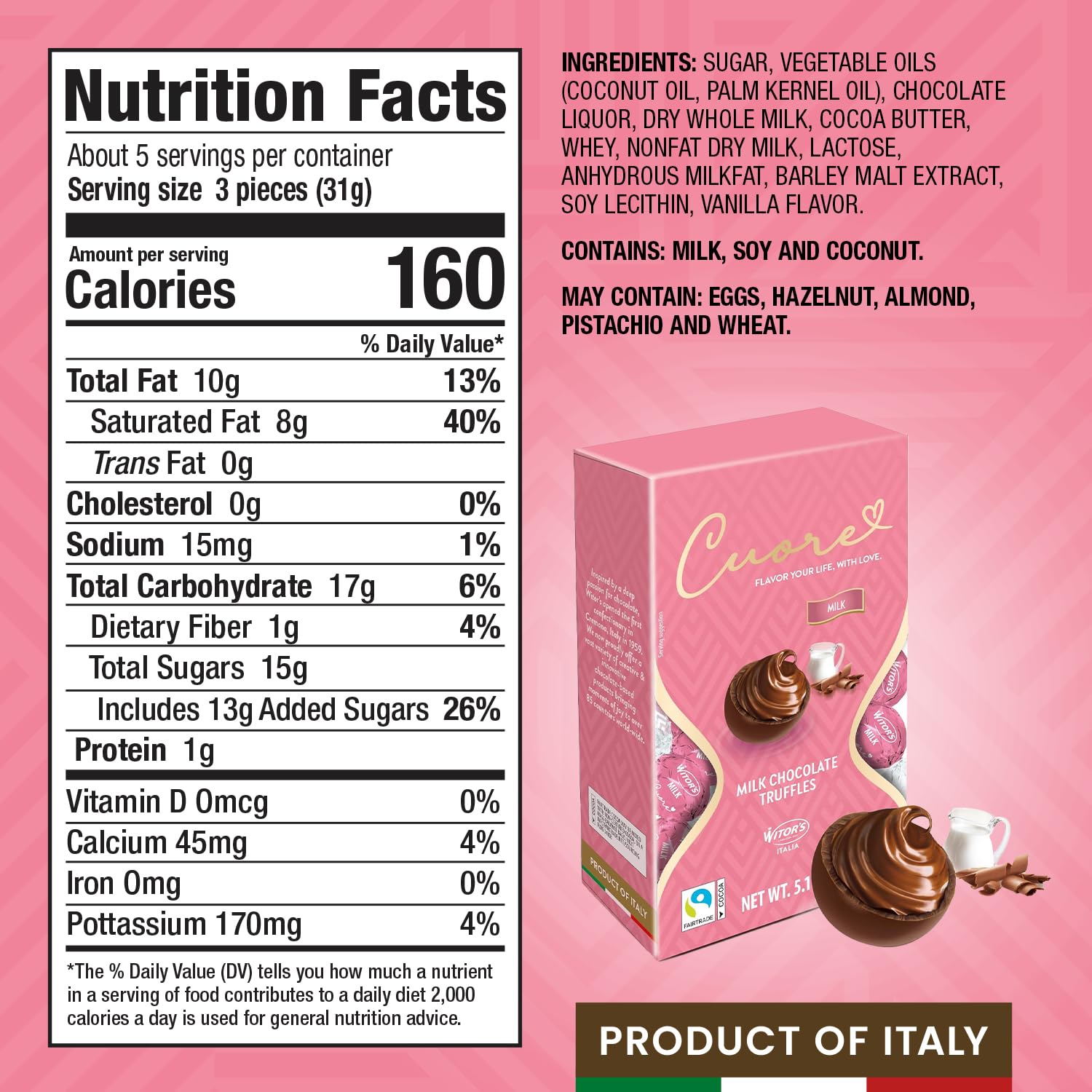 Witor's Milk Chocolates Cuore Chocolate Truffles