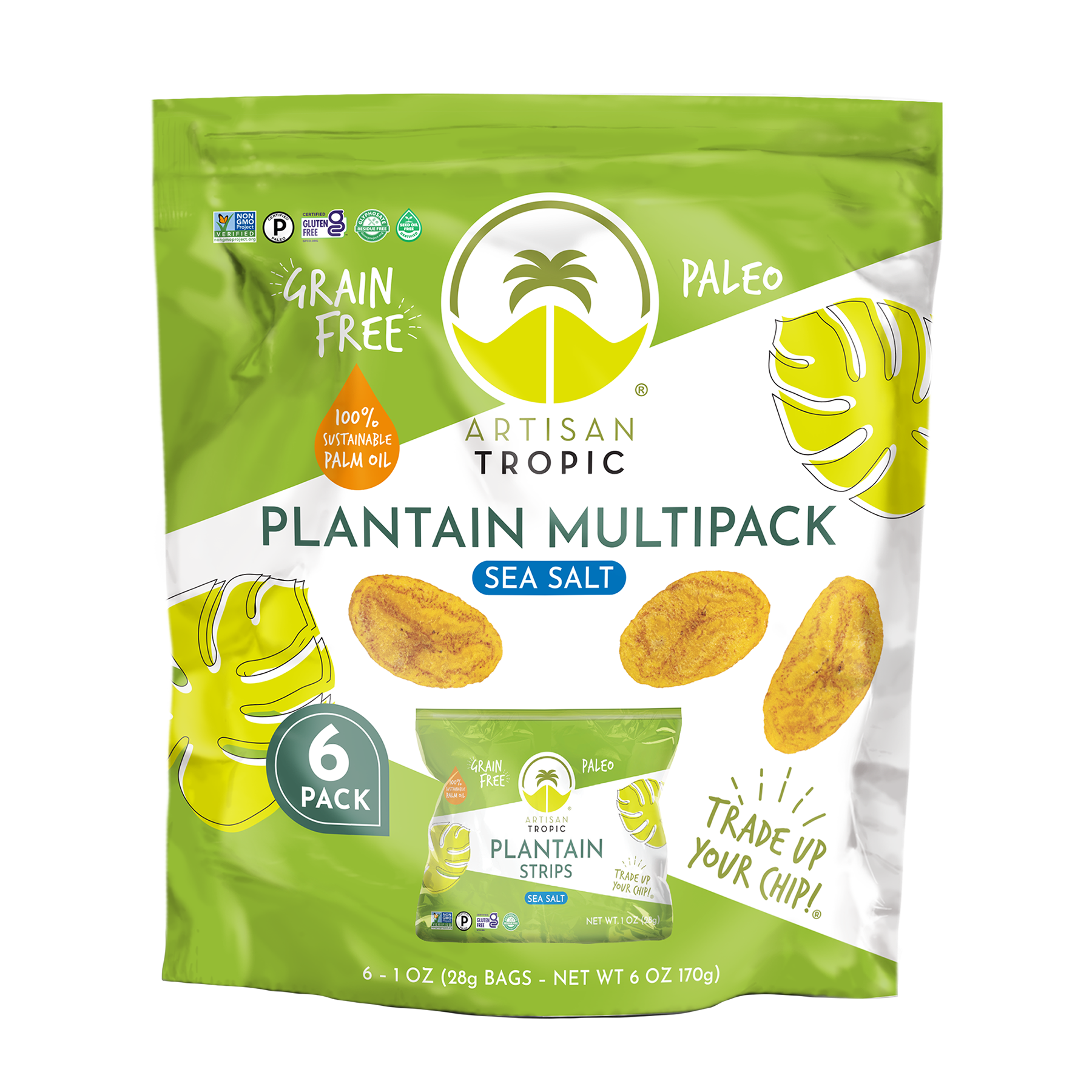 Artisan Tropic Sea Salt Plantain Strips Multi Pack (6 Count)