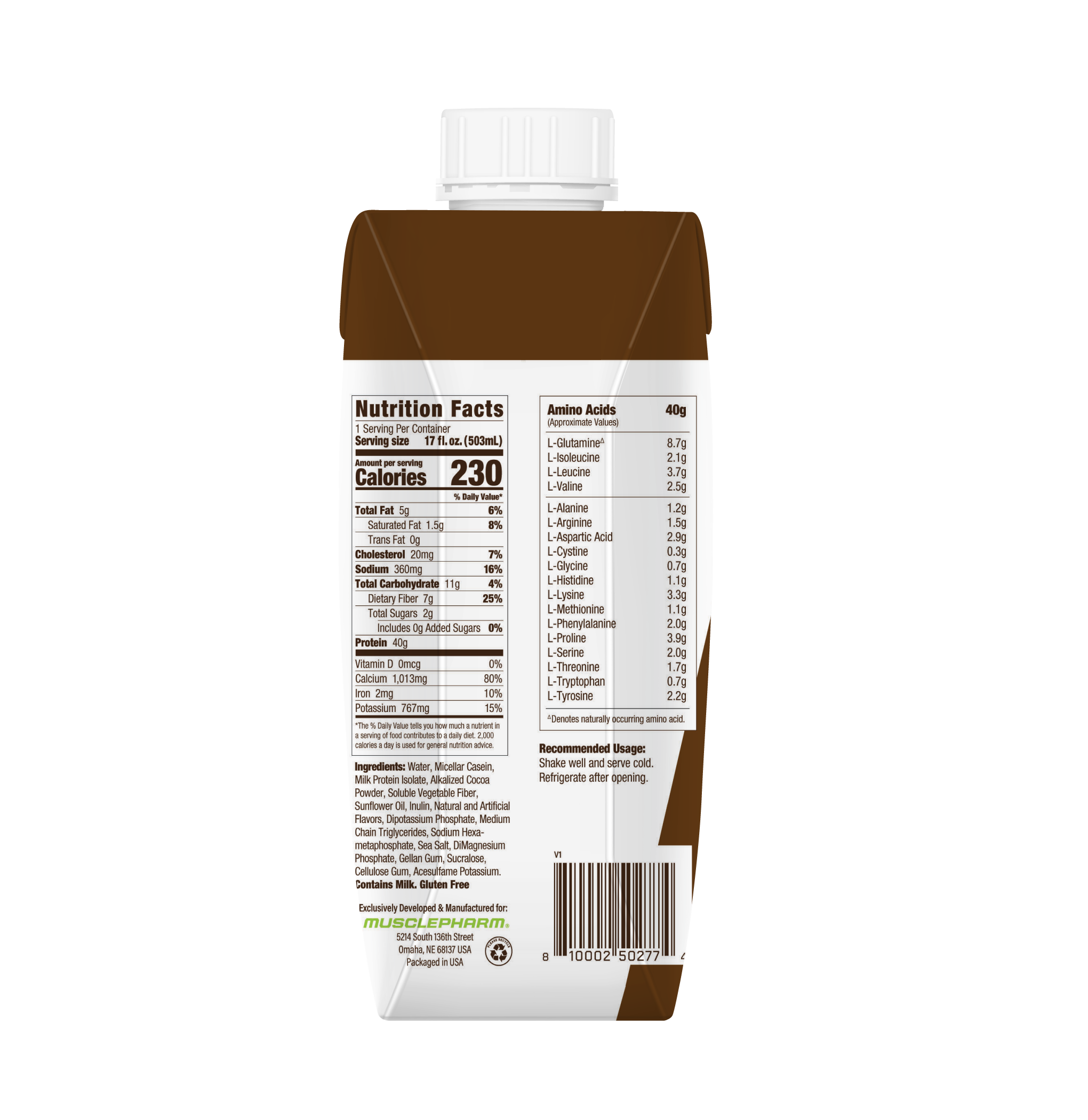 MusclePharm Combat Ready Protein Drink 12pk - Chocolate