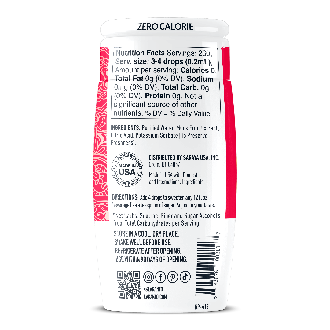 LAKANTO Original Monk Fruit Sweetener Drops
