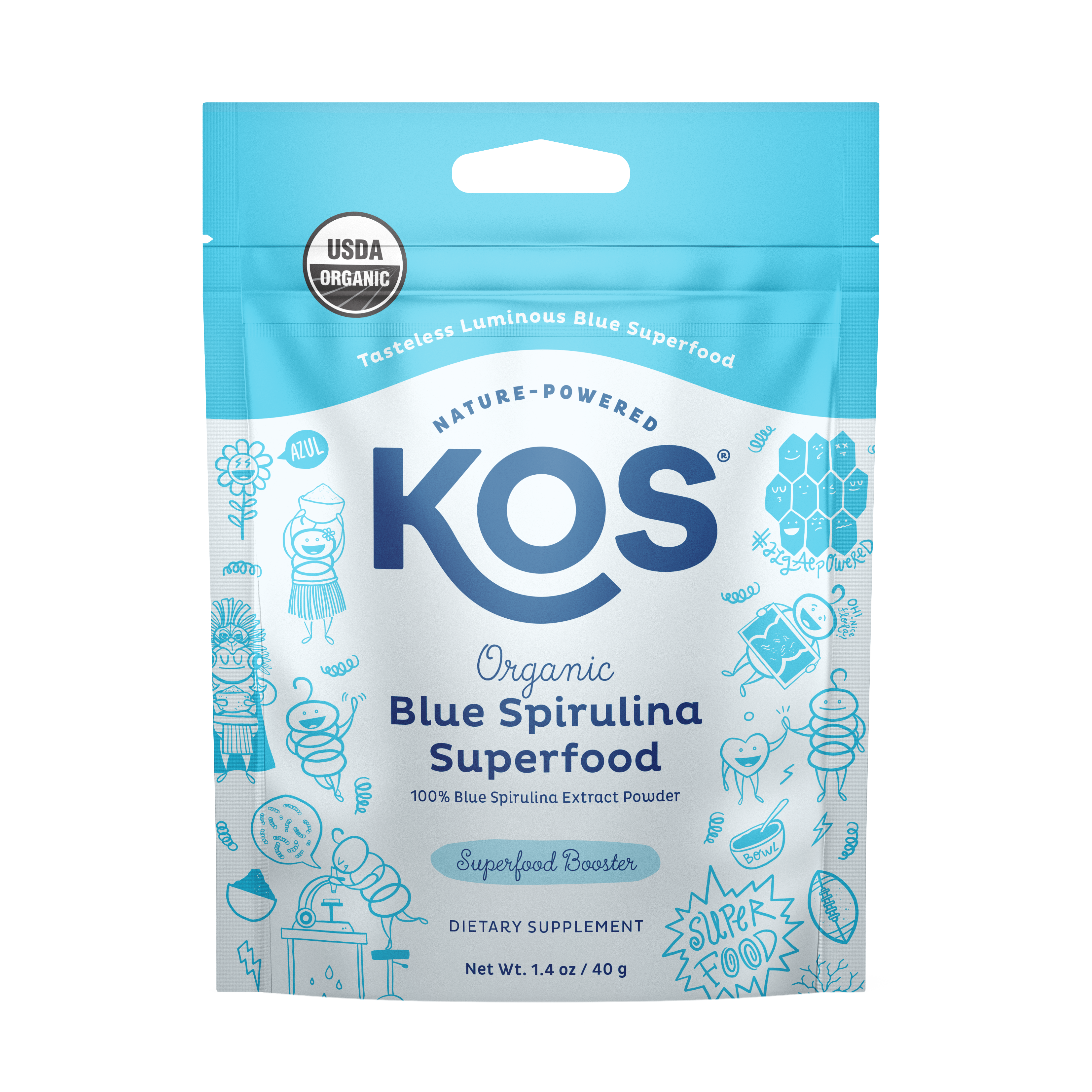 KOS Luminous Blue Spirulina Powder