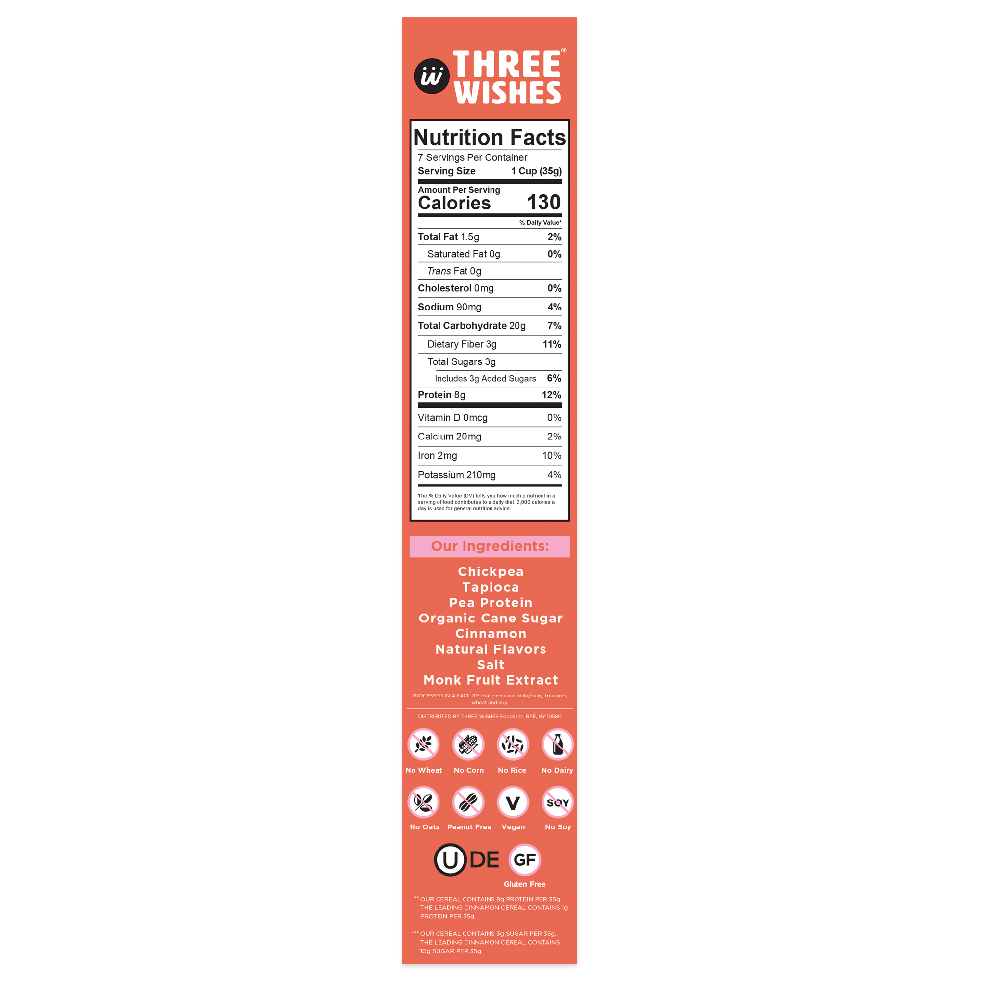 Three Wishes Grain Free Cereal- Cinnamon