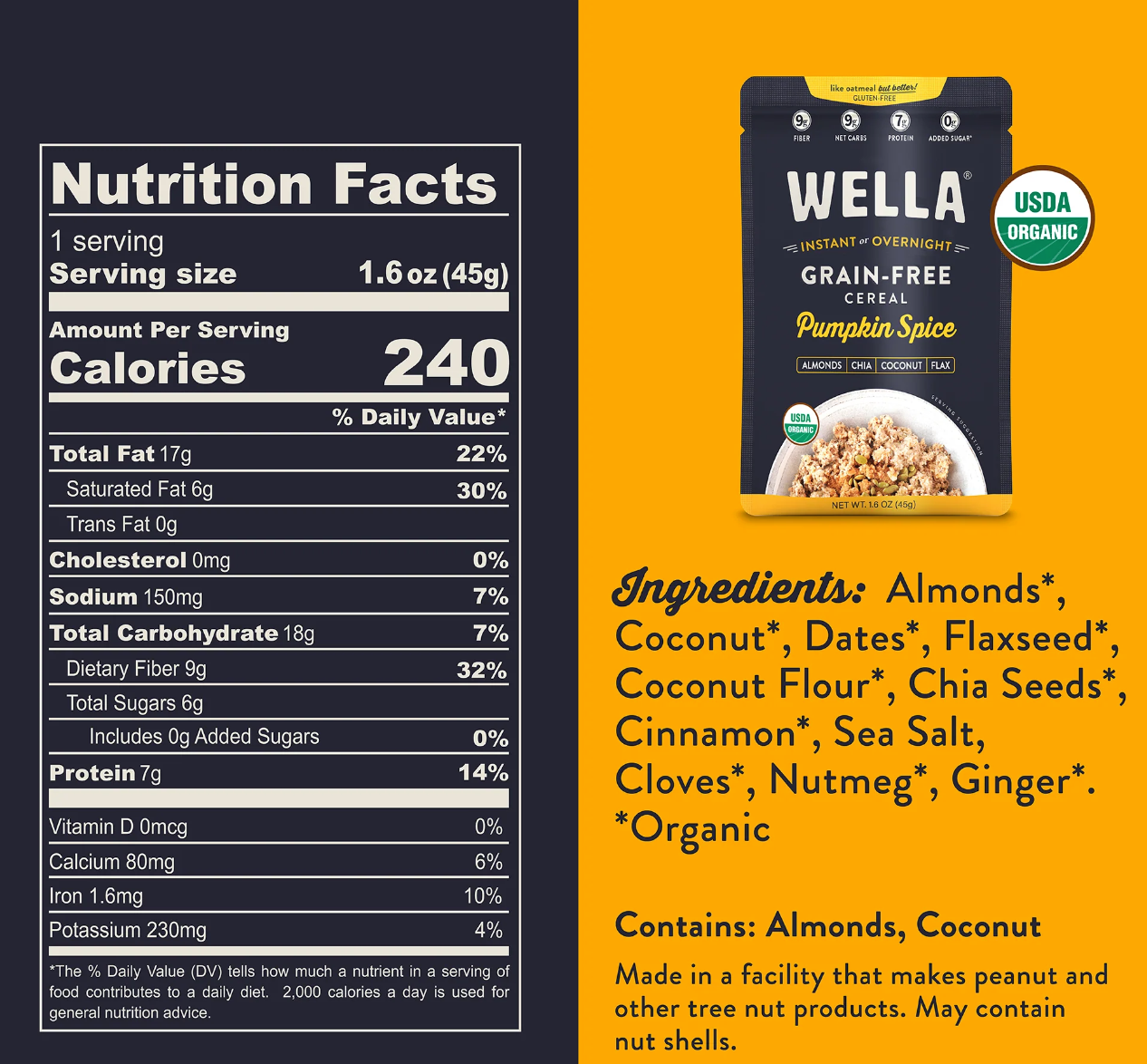 Wella Grain Free Pumpkin Spice Cereal Packets (10 Pack)