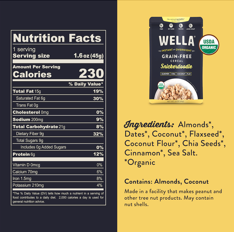 Wella Grain Free Snickerdoodle Cereal Packets (10 Pack)