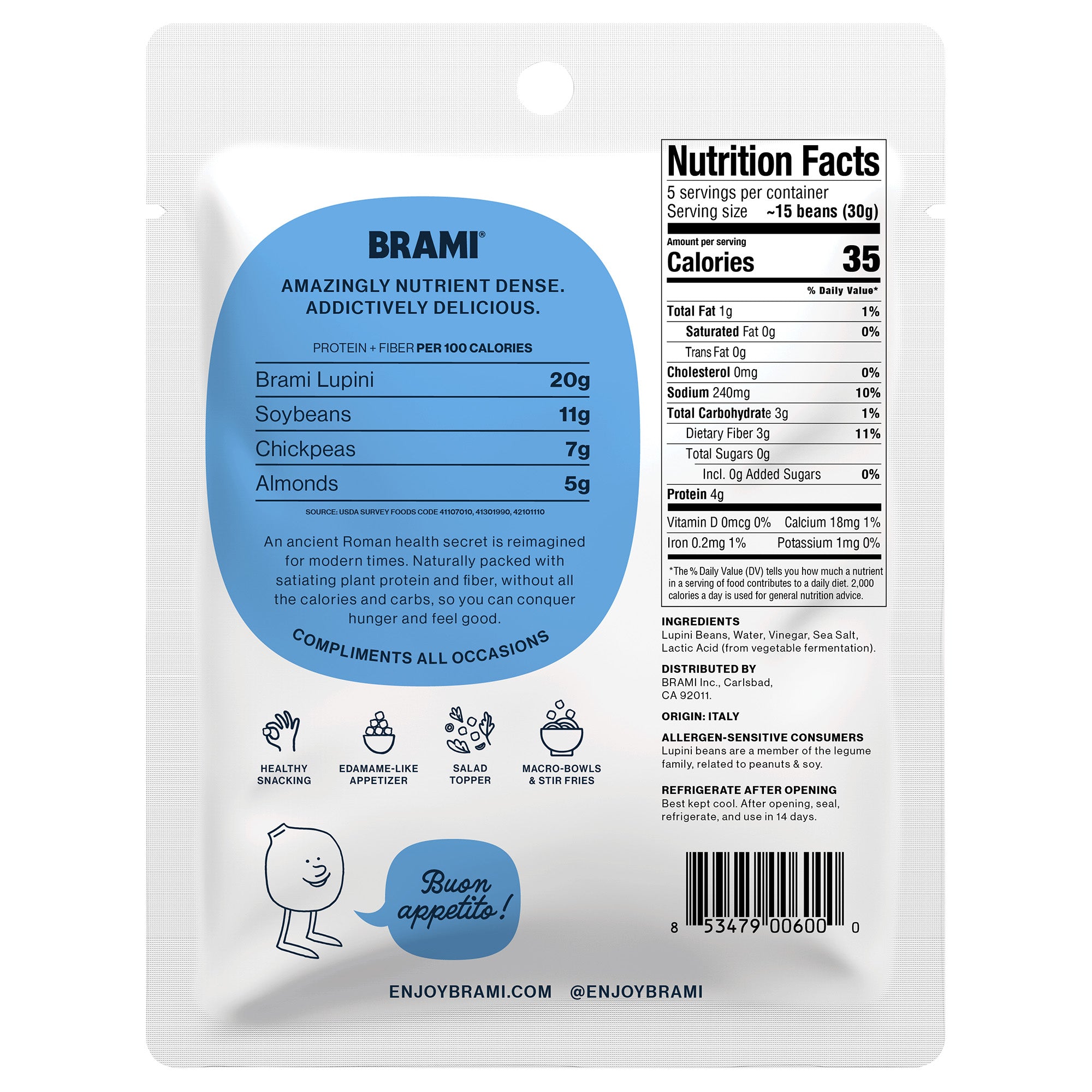 Brami Sea Salt and Vinegar Lupini Beans