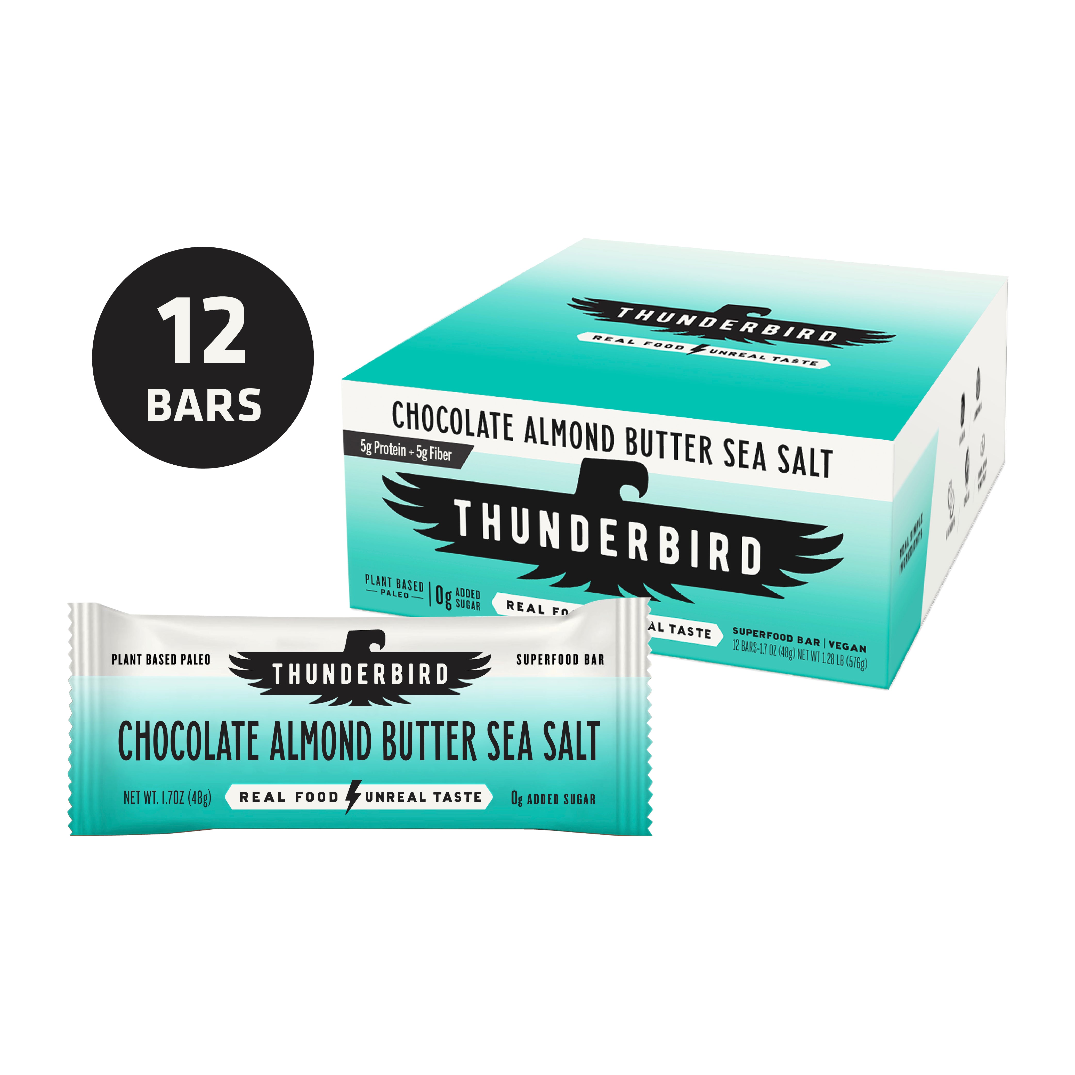 Thunderbird Chocolate Almond Butter Sea Salt Snack Bar (12 Count)