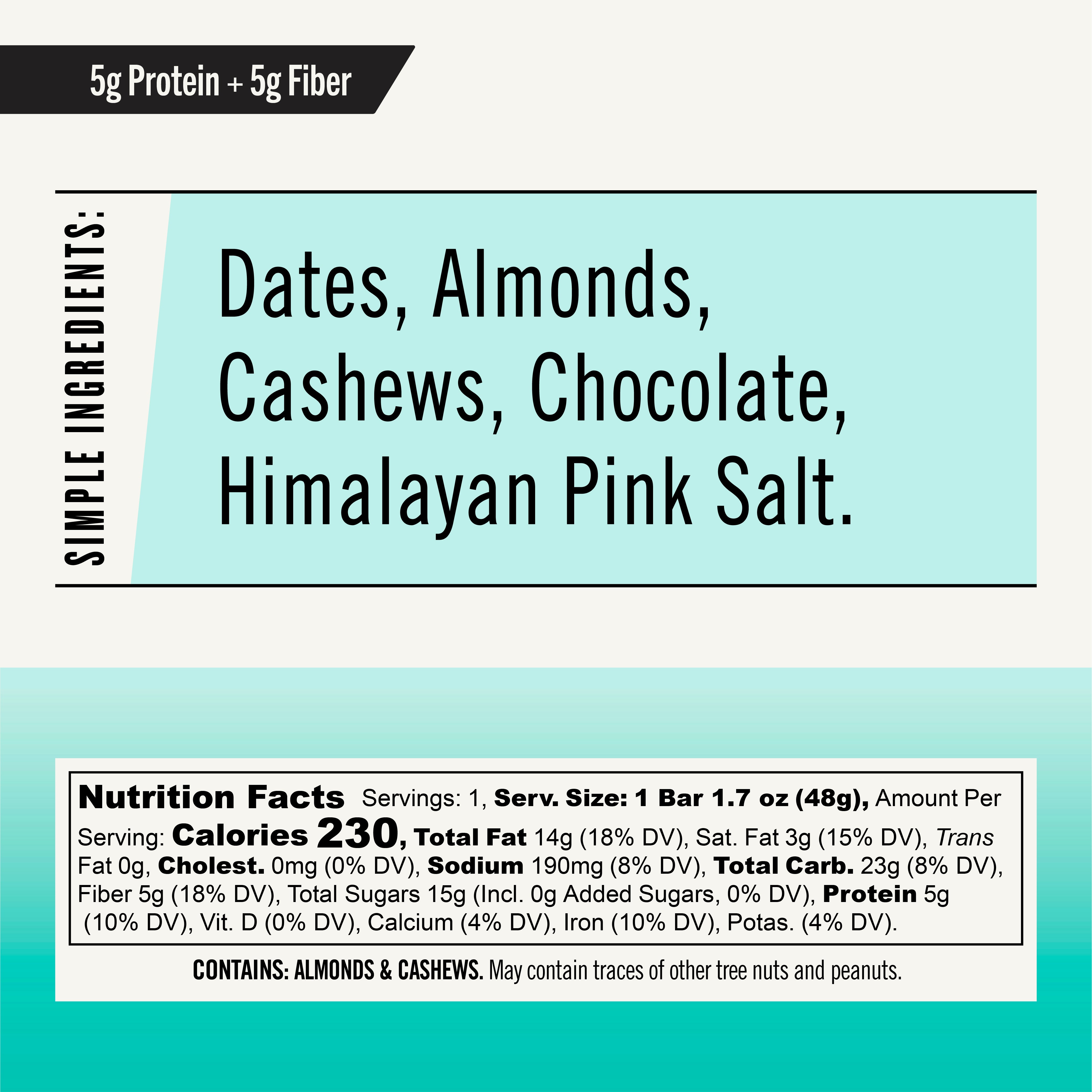 Thunderbird Chocolate Almond Butter Sea Salt Snack Bar (12 Count)