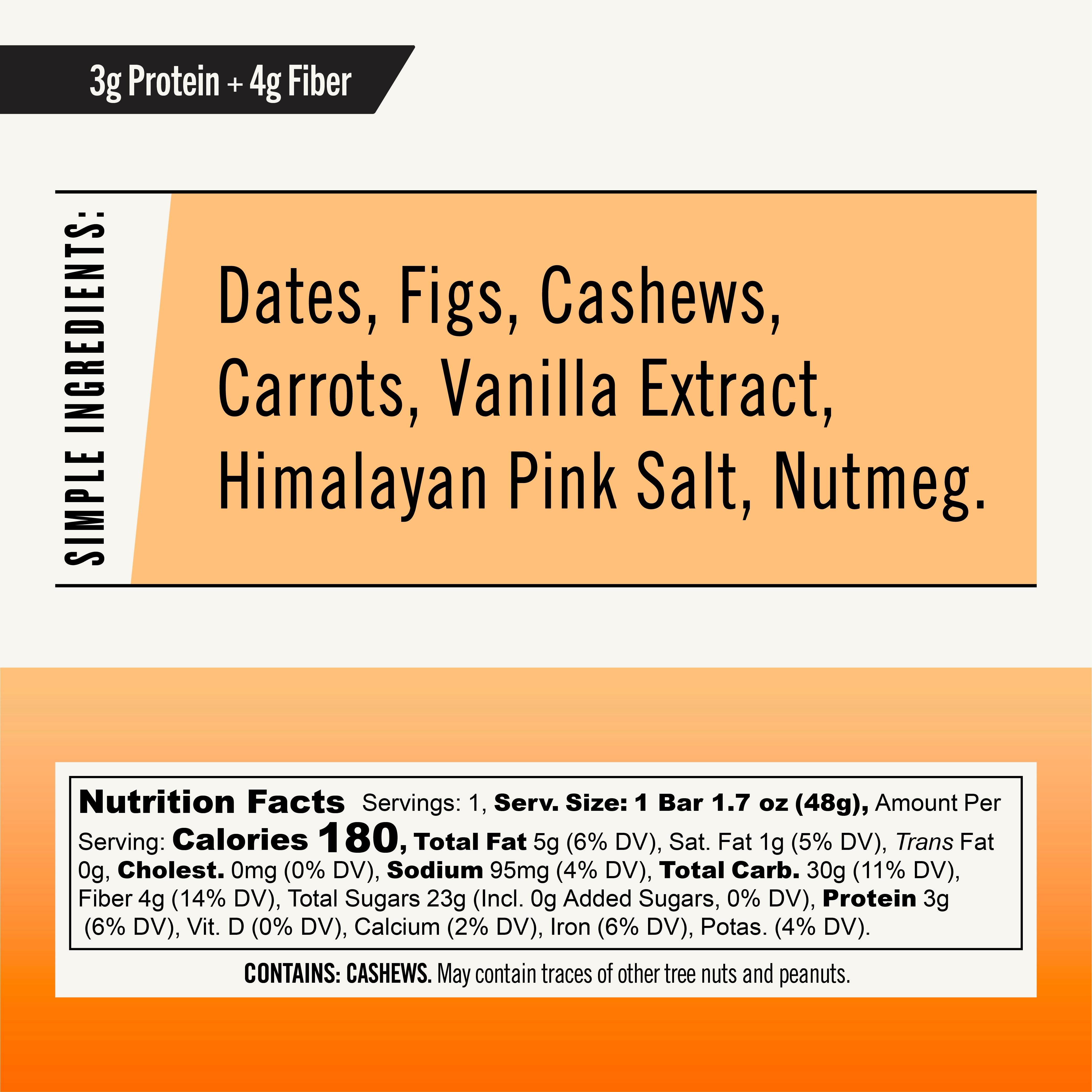 Thunderbird Cashew Fig Carrot Snack Bar (12 Count)