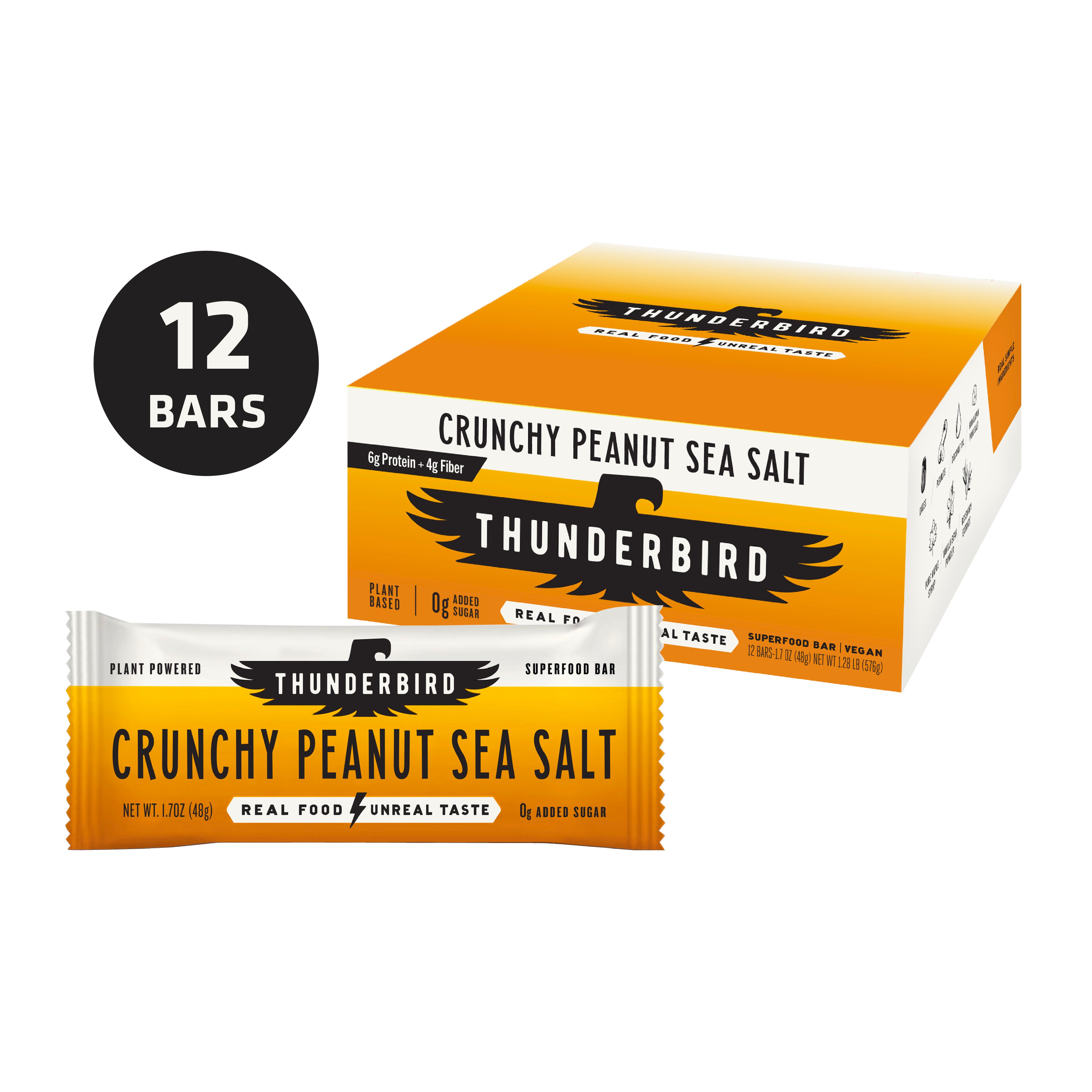 Thunderbird Crunchy Peanut Sea Salt Snack Bar (12 Count)