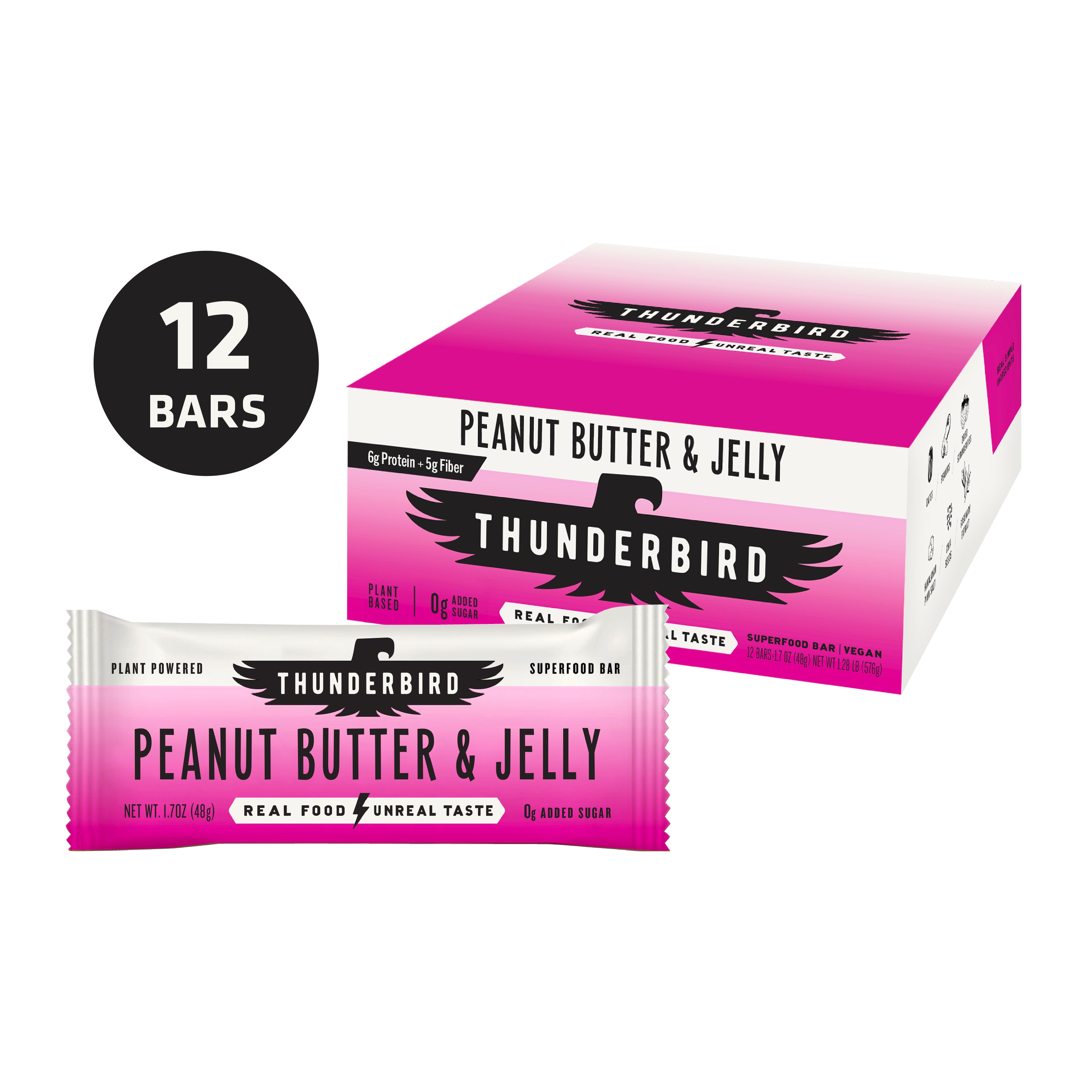 Thunderbird Peanut Butter Jelly Snack Bar (12 Count)