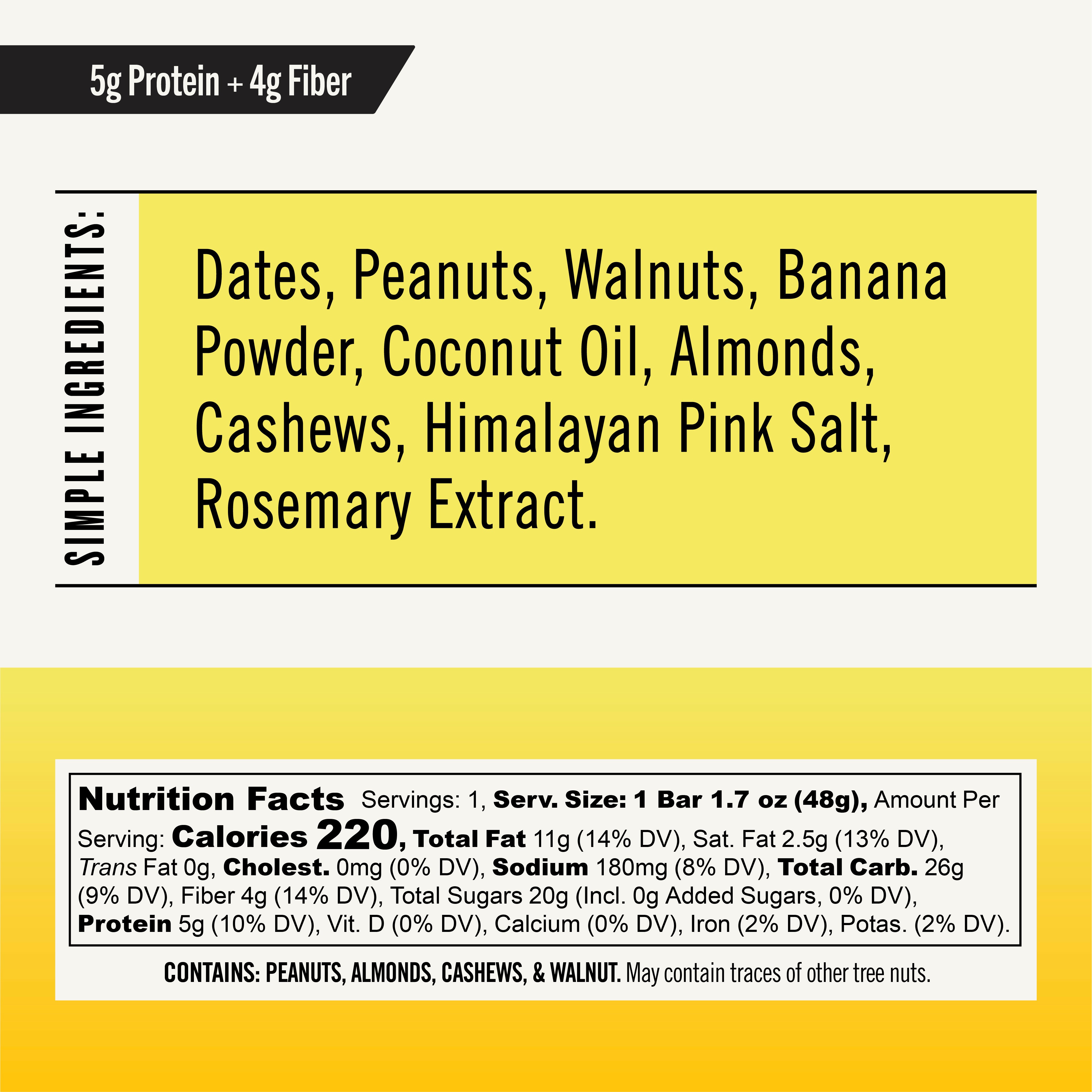 Thunderbird Peanut Banana Walnut Snack Bar (12 Count)