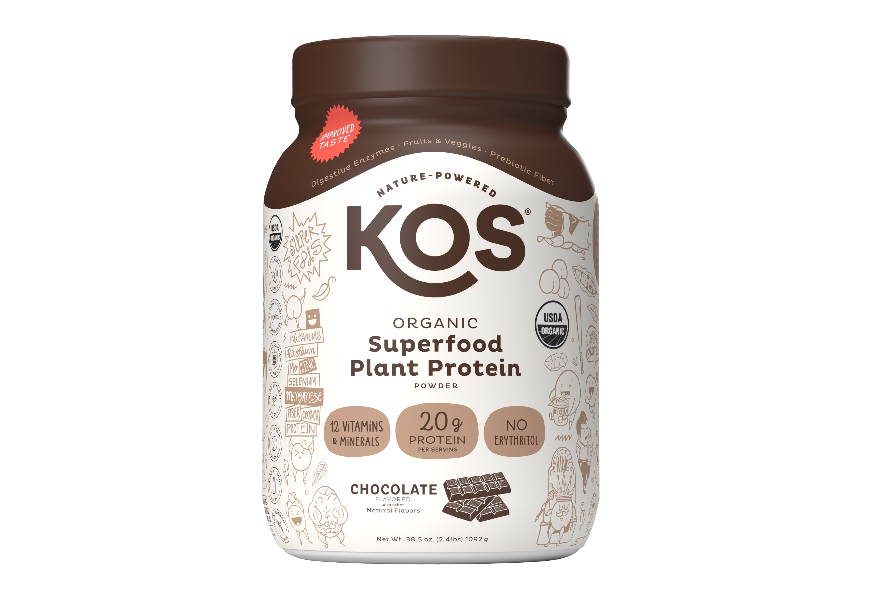 KOS Superfood Plant Protein Powder - Chocolate
