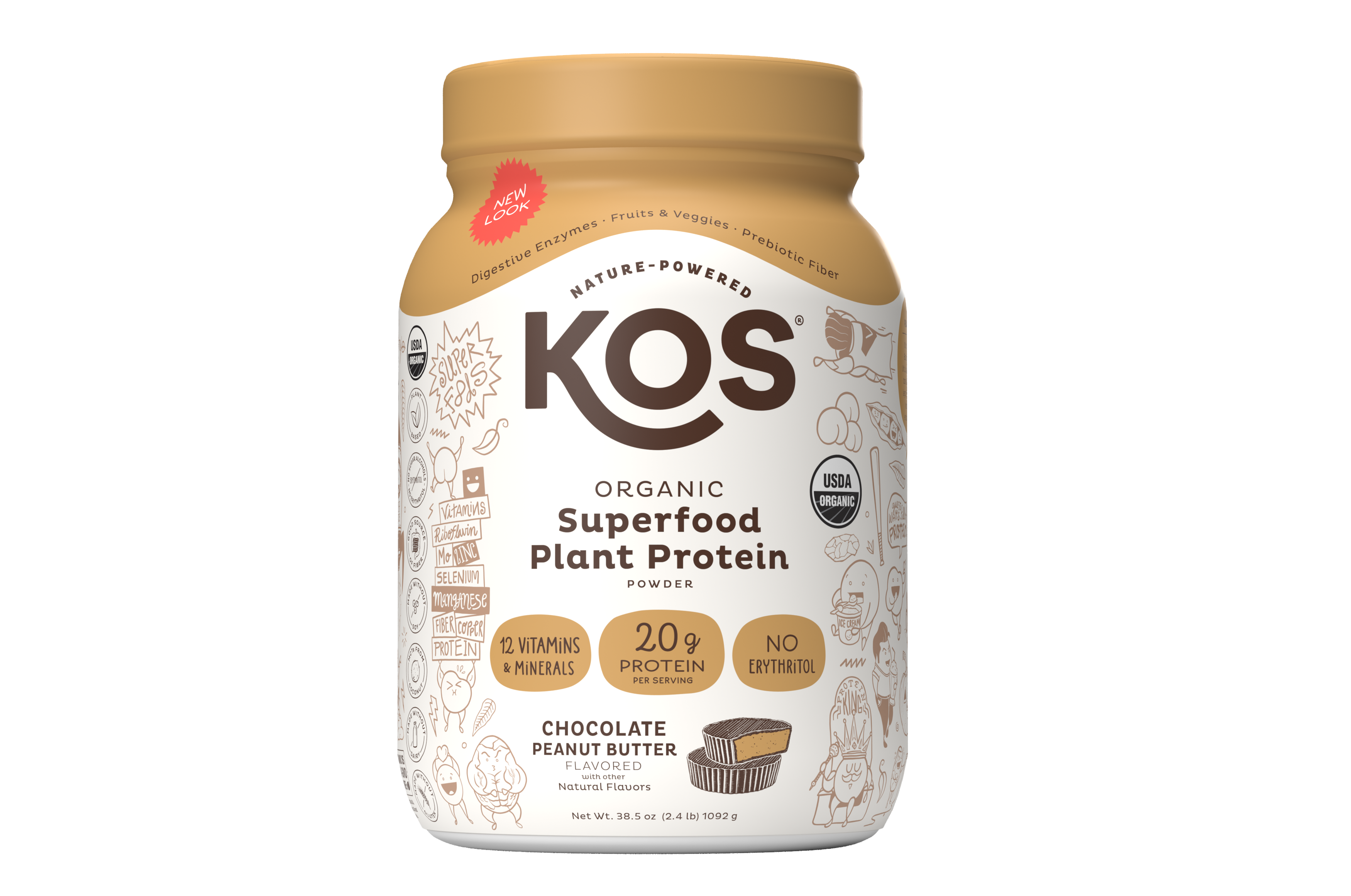 KOS Superfood Plant Protein Powder - Chocolate Peanut Butter