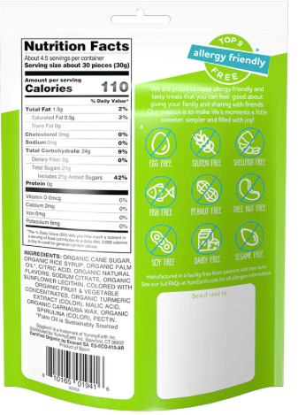 YumEarth Organic Sour Giggles Resealable Bag (5 Ounces)